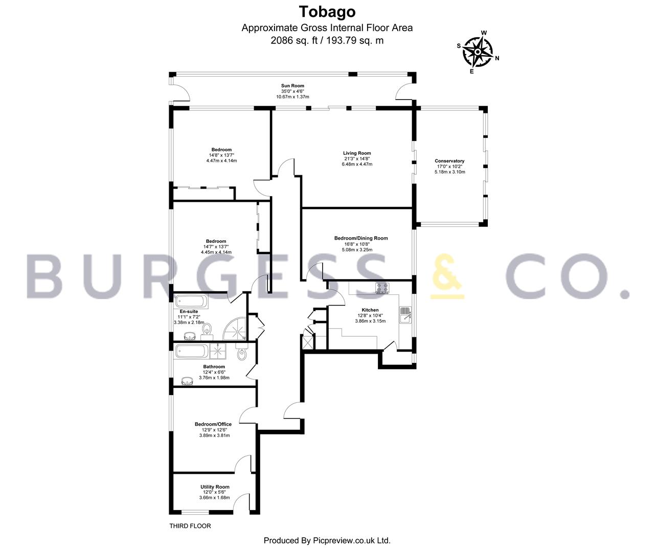 The Penthouse, 29 Tobago, West Parade, Bexhill on Sea floorplan