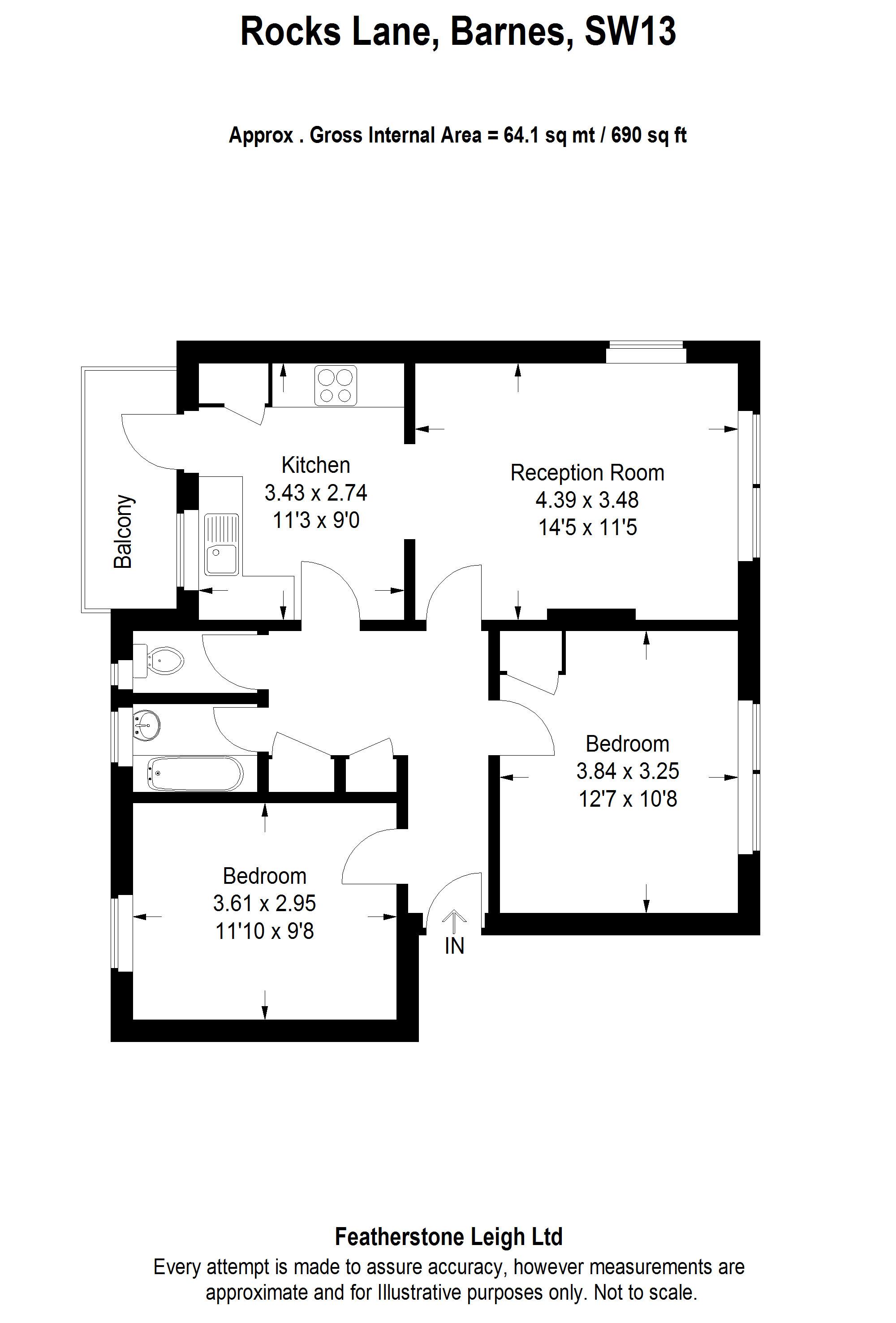 2 Bedrooms Flat to rent in Rocks Lane, Barnes SW13