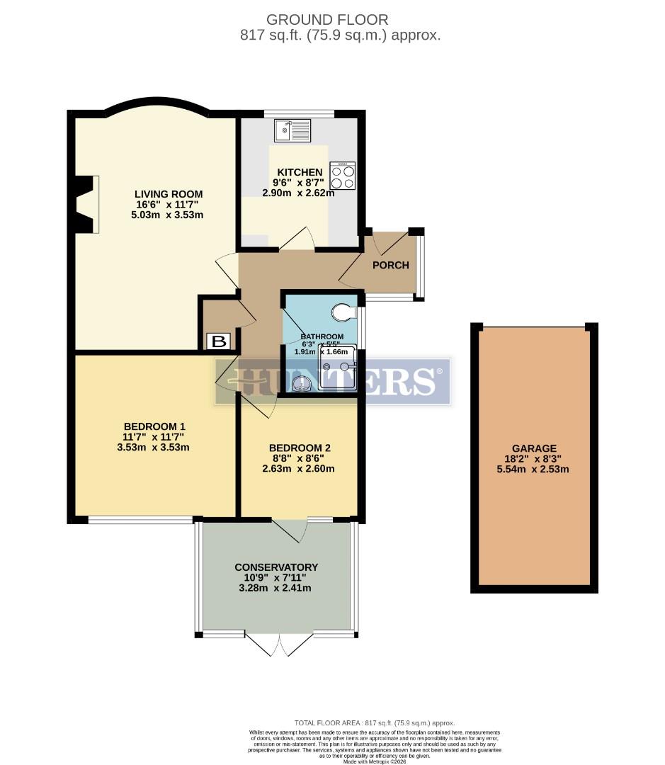 35, Saxton Close, Elsecar floorplan