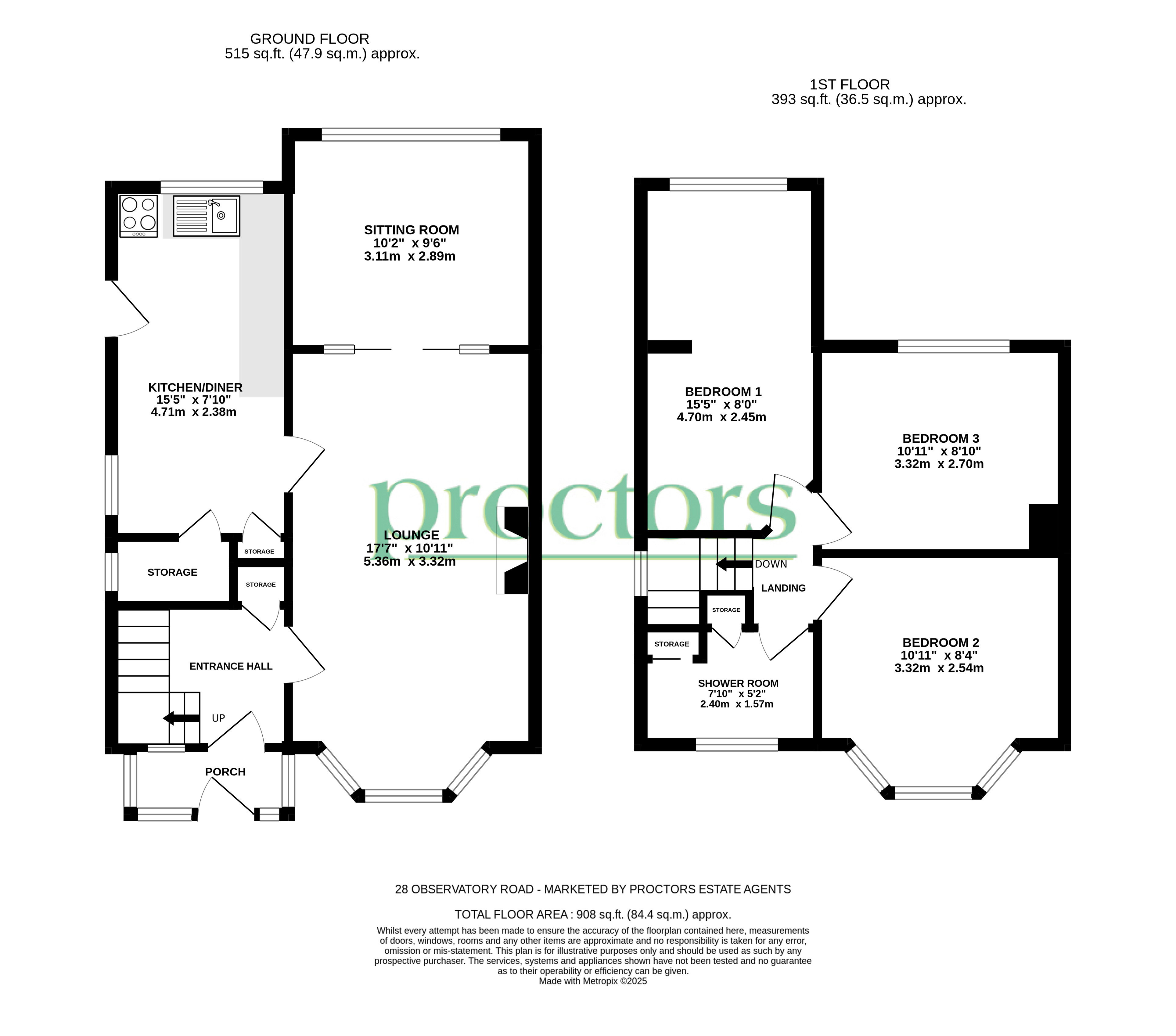 28, Observatory Road, Blackburn floorplan