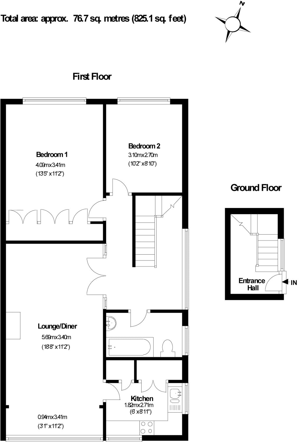 2 Bedrooms Flat for sale in Brookwood, Woking GU24