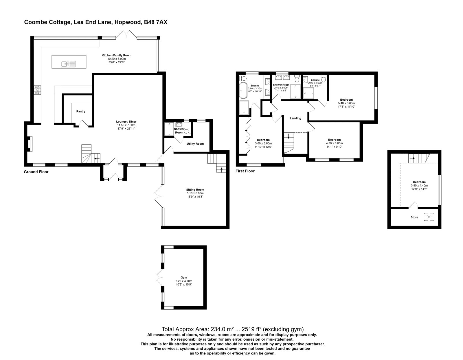 Coombe Cottage,, Lea End Lane, Alvechurch floorplan