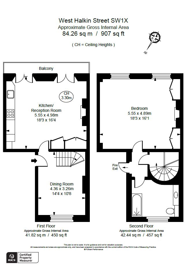 Flat 1, 10A, West Halkin Street, London floorplan
