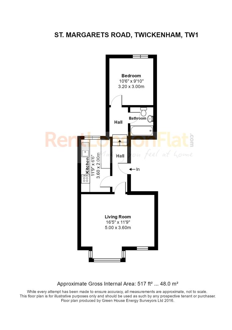 1 Bedrooms Flat to rent in St Maragarets Road, Twickenham TW1