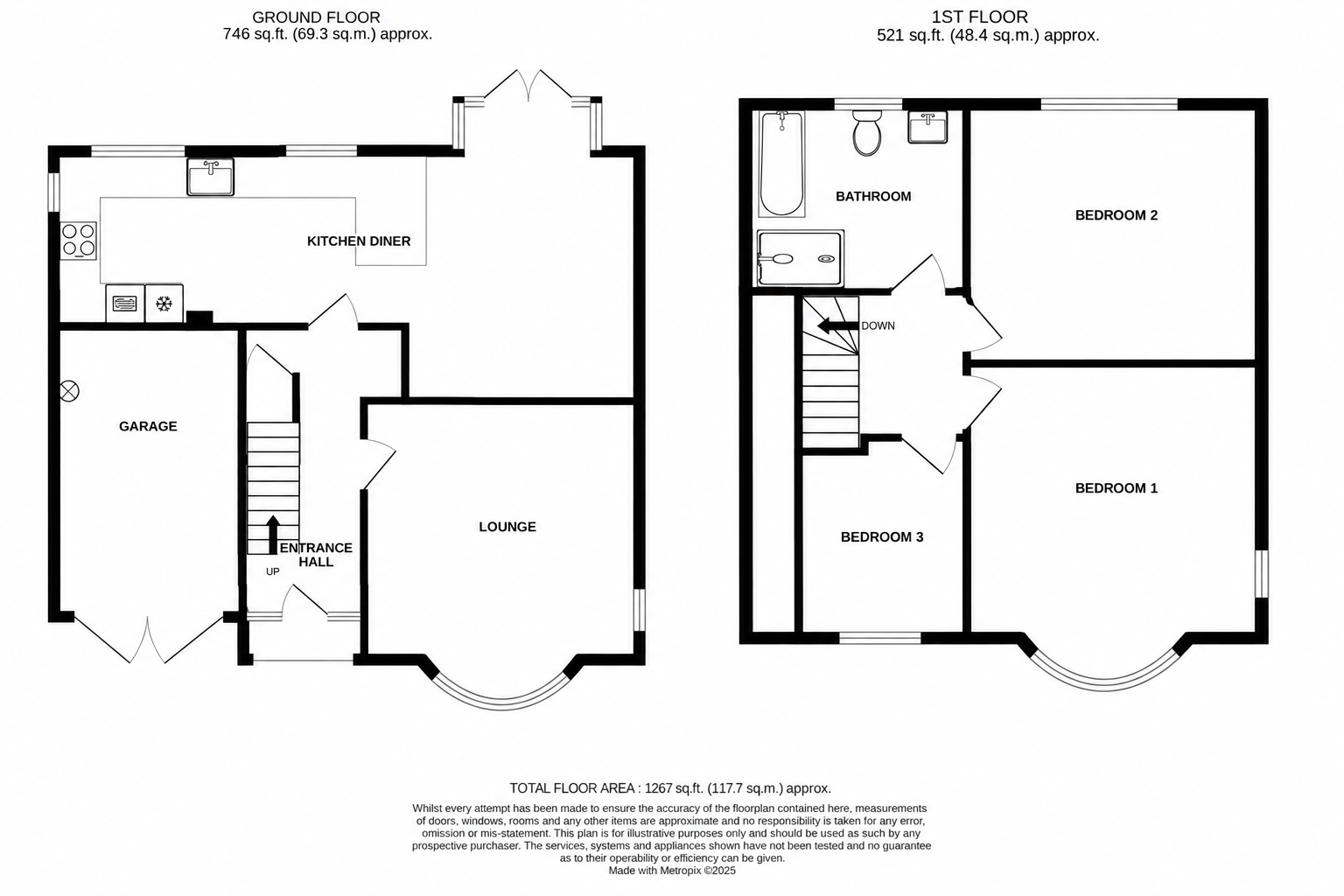 2, St. Edmunds Road, Lincolnshire floorplan