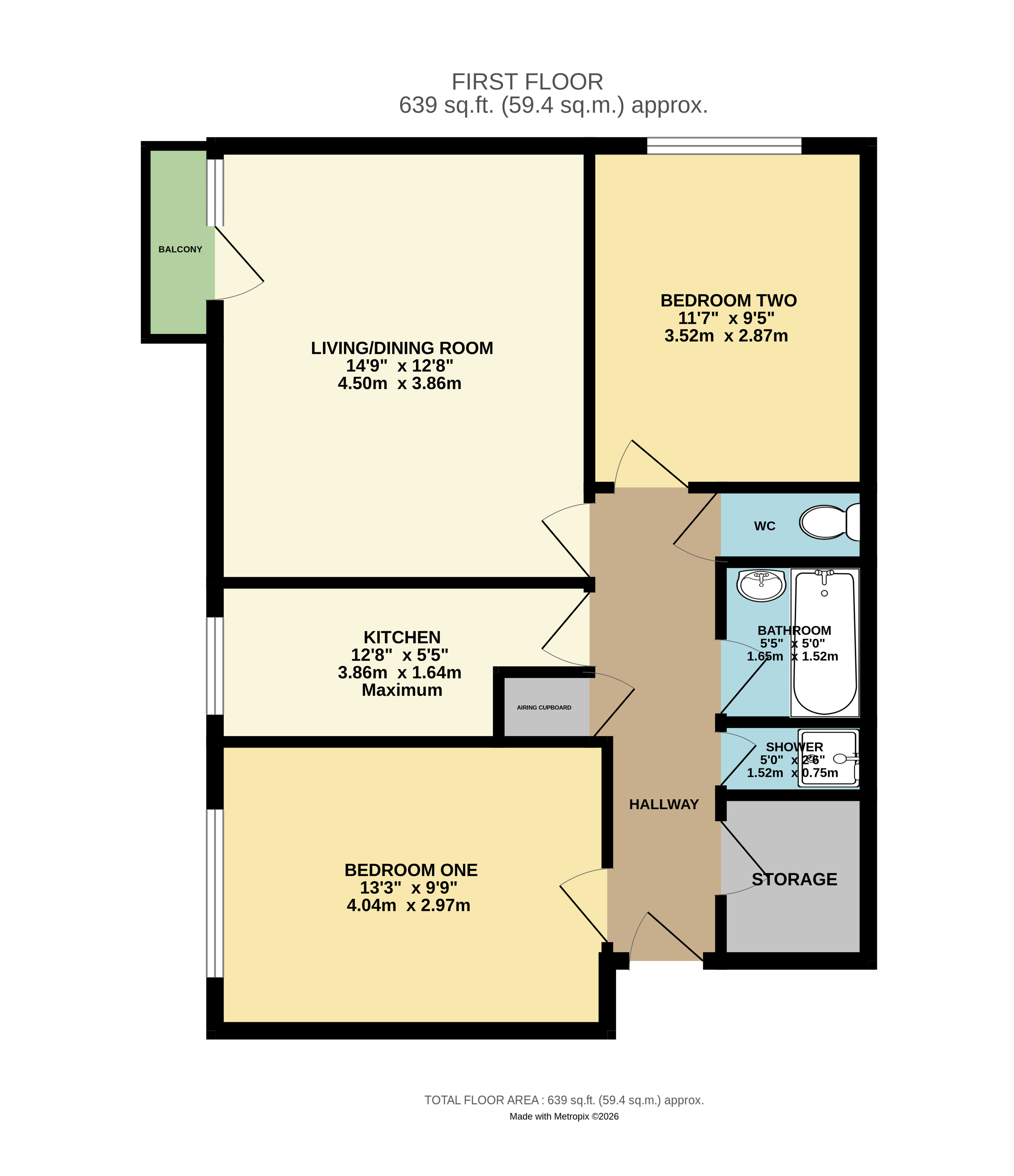 Flat 5, Copperways, 80, Palatine Road, Manchester floorplan