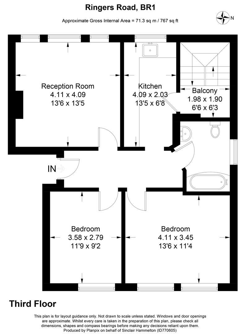 Flat 6|.., Ringers Court, Bromley floorplan