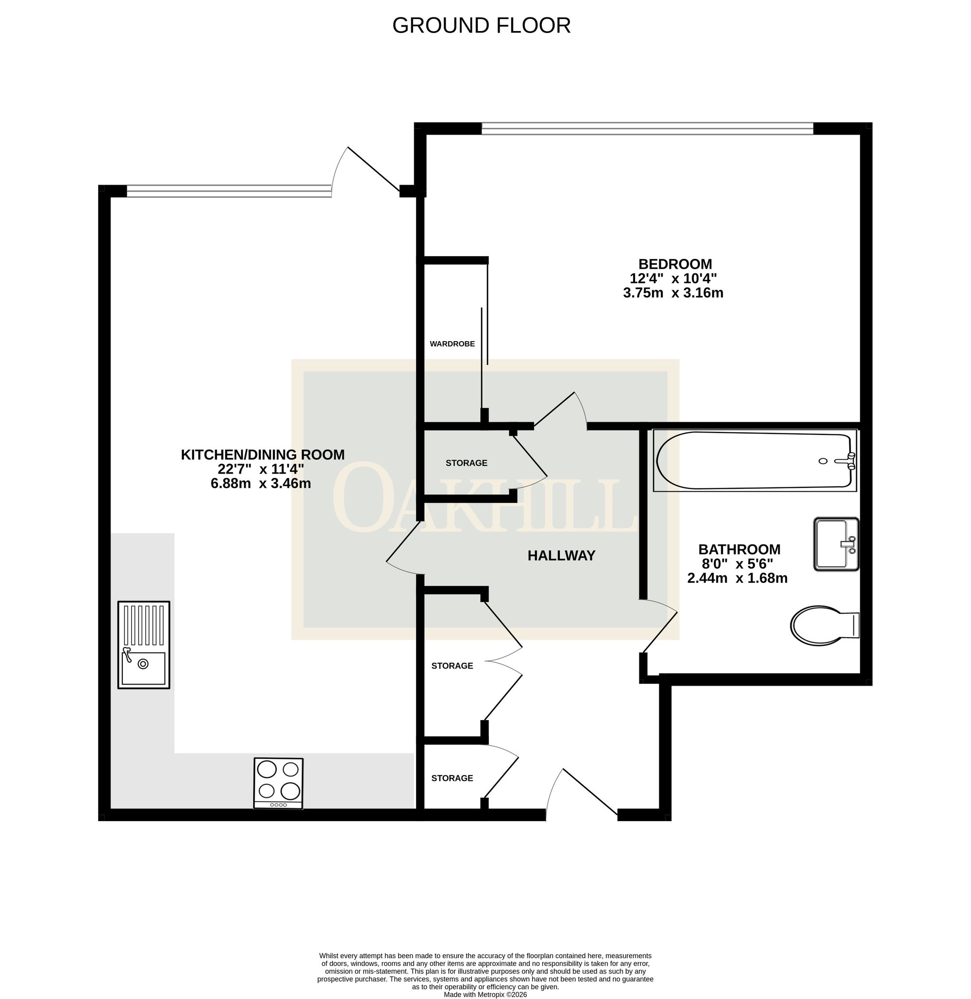 Flat 7, Aldington House Frazer Nash Close, Isleworth floorplan