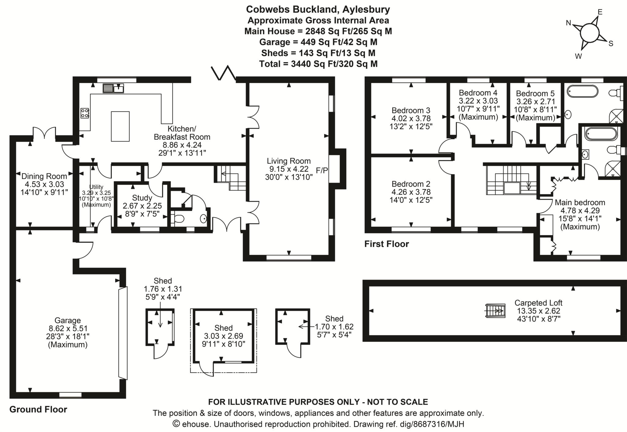 Cobwebs, Aylesbury floorplan