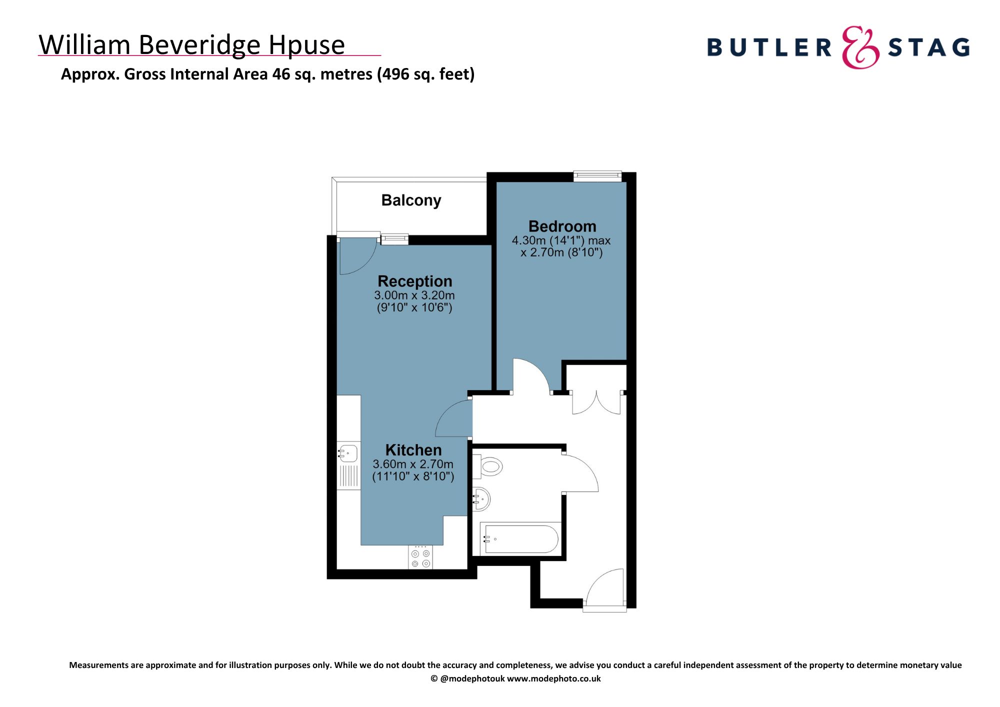 Flat 604, William Beveridge House, London floorplan