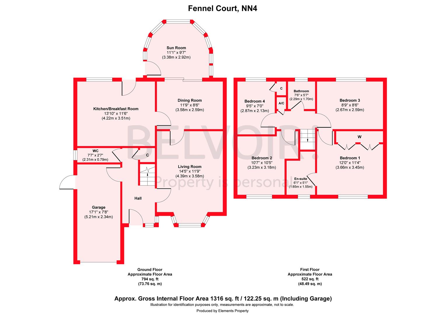 2, Fennel Court, Northampton floorplan