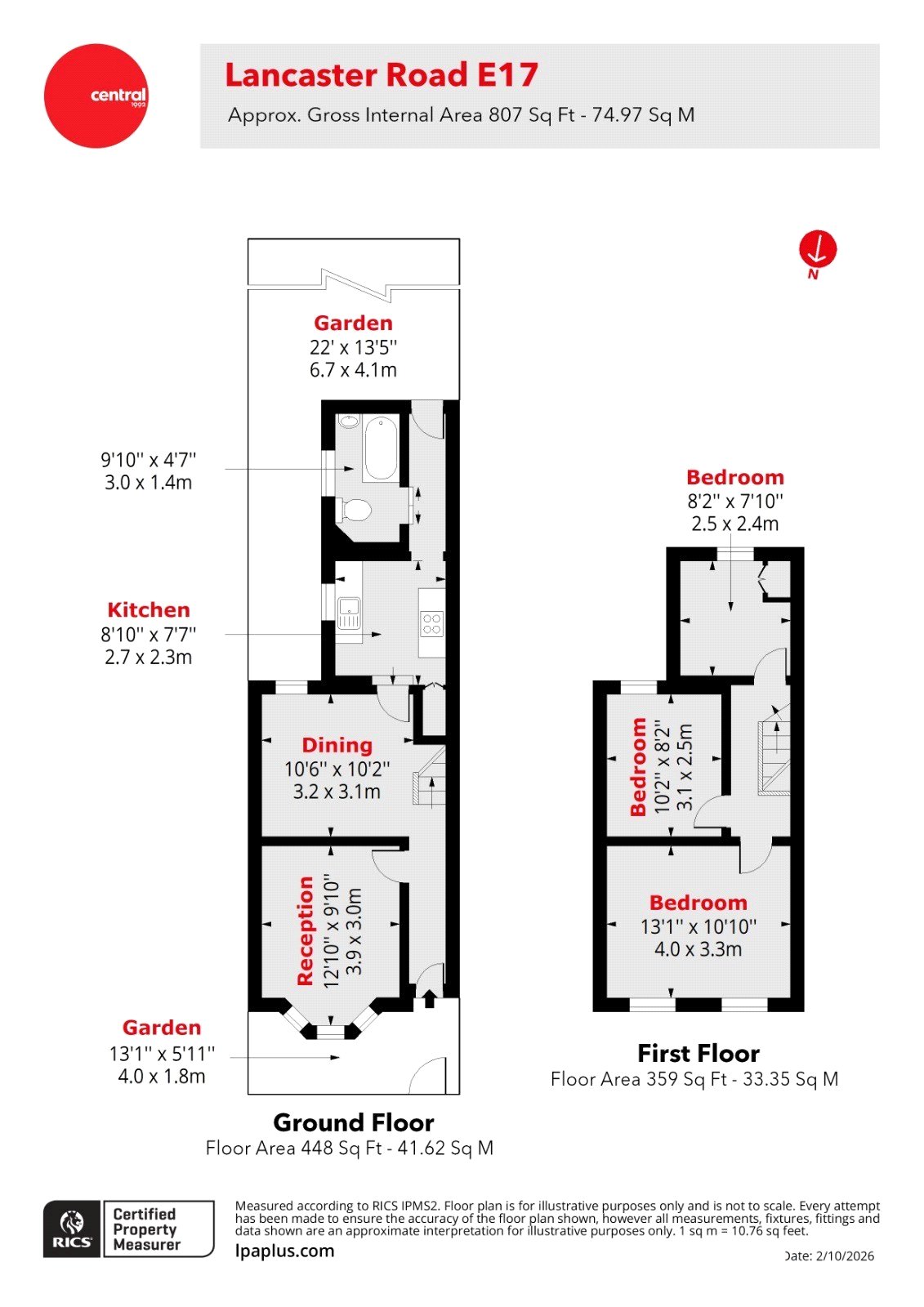 62, Lancaster Road, London floorplan