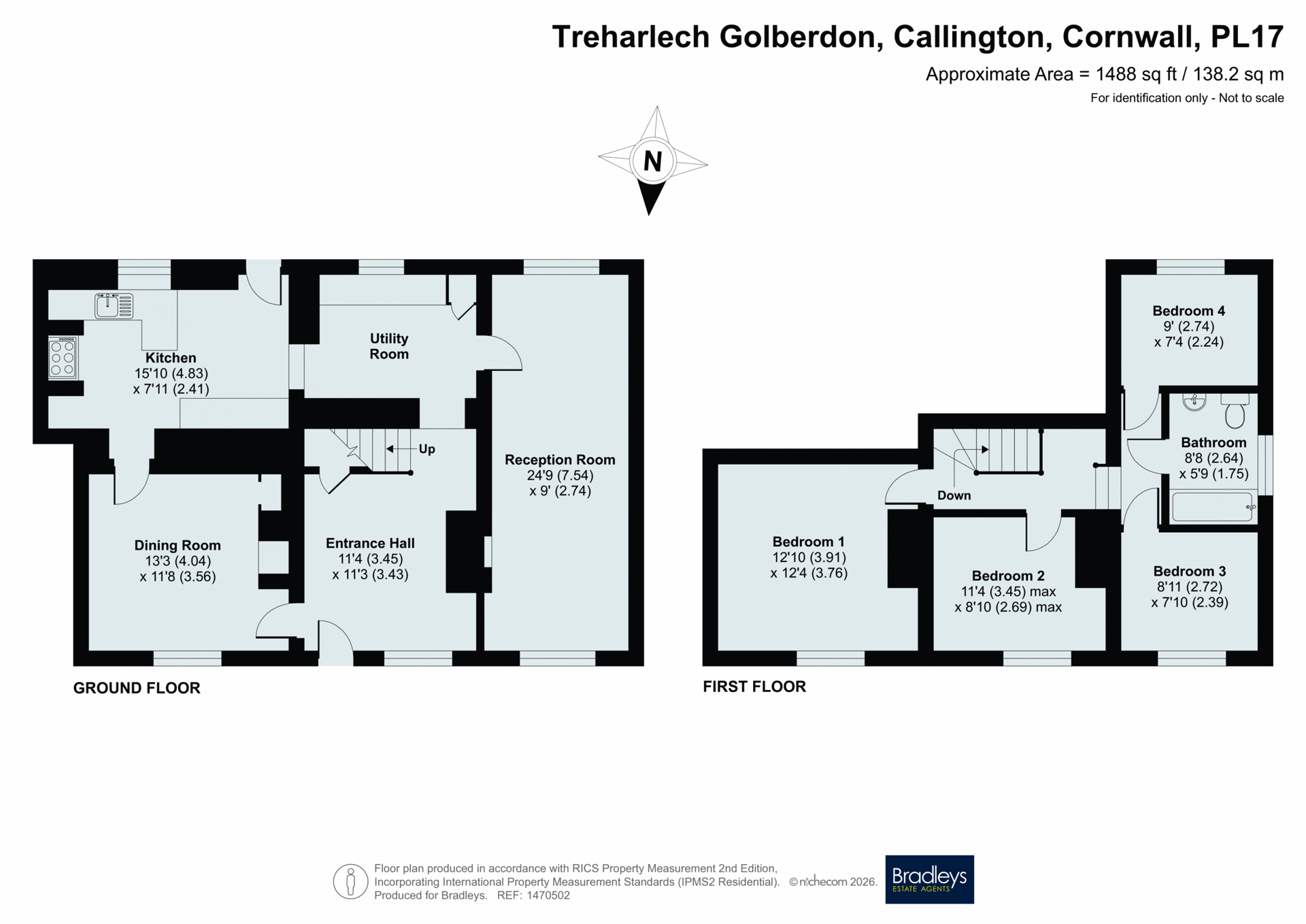 Treharlech,, Golberdon, Cornwall floorplan