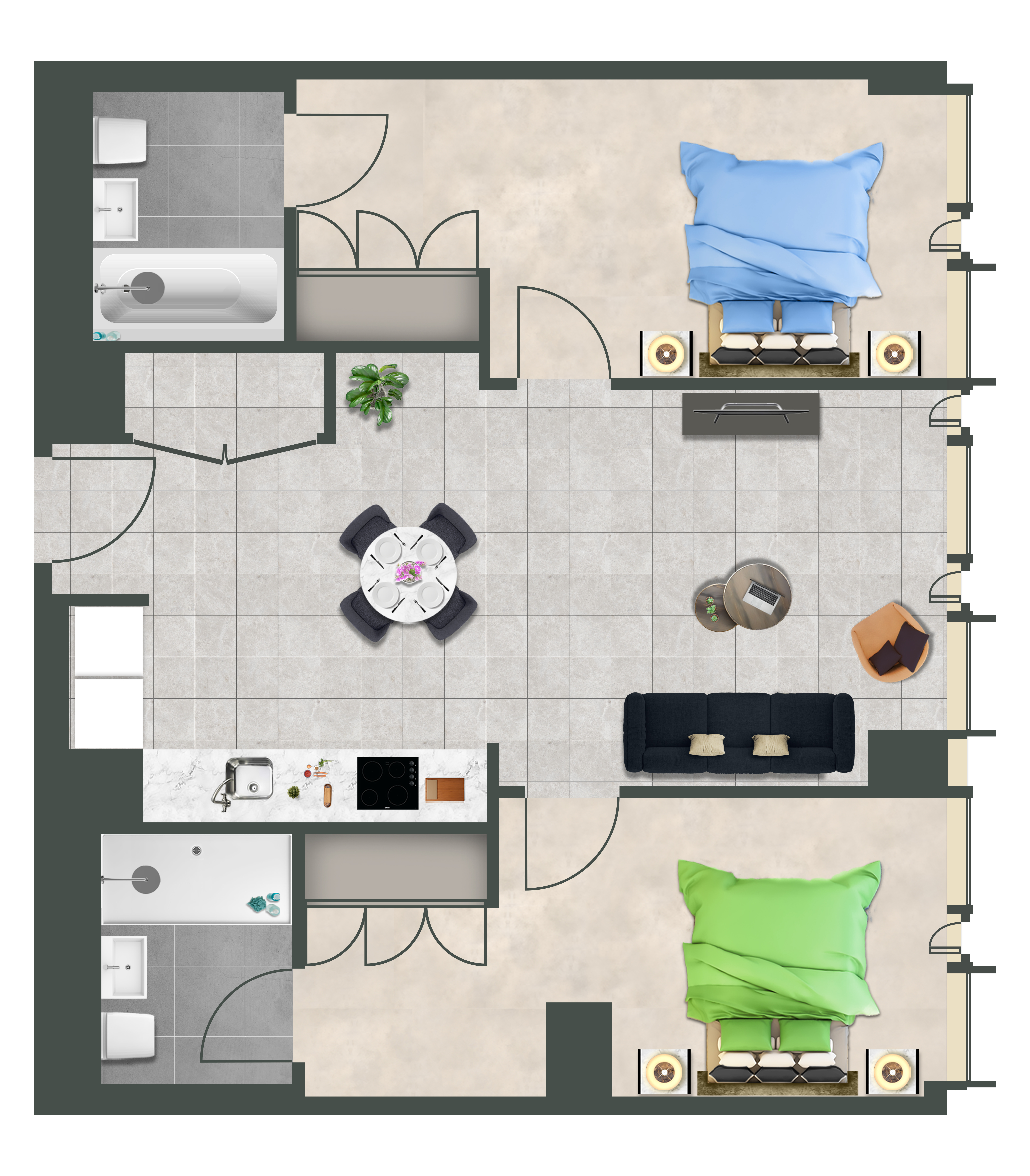 415, The Mercian, 218 Broad Street, Birmingham floorplan