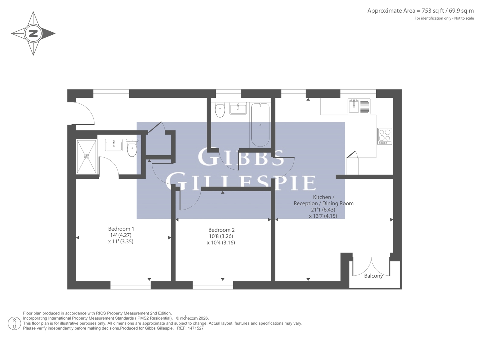 Flat 10, Tithe Court, 153, Rayners Lane, Harrow floorplan