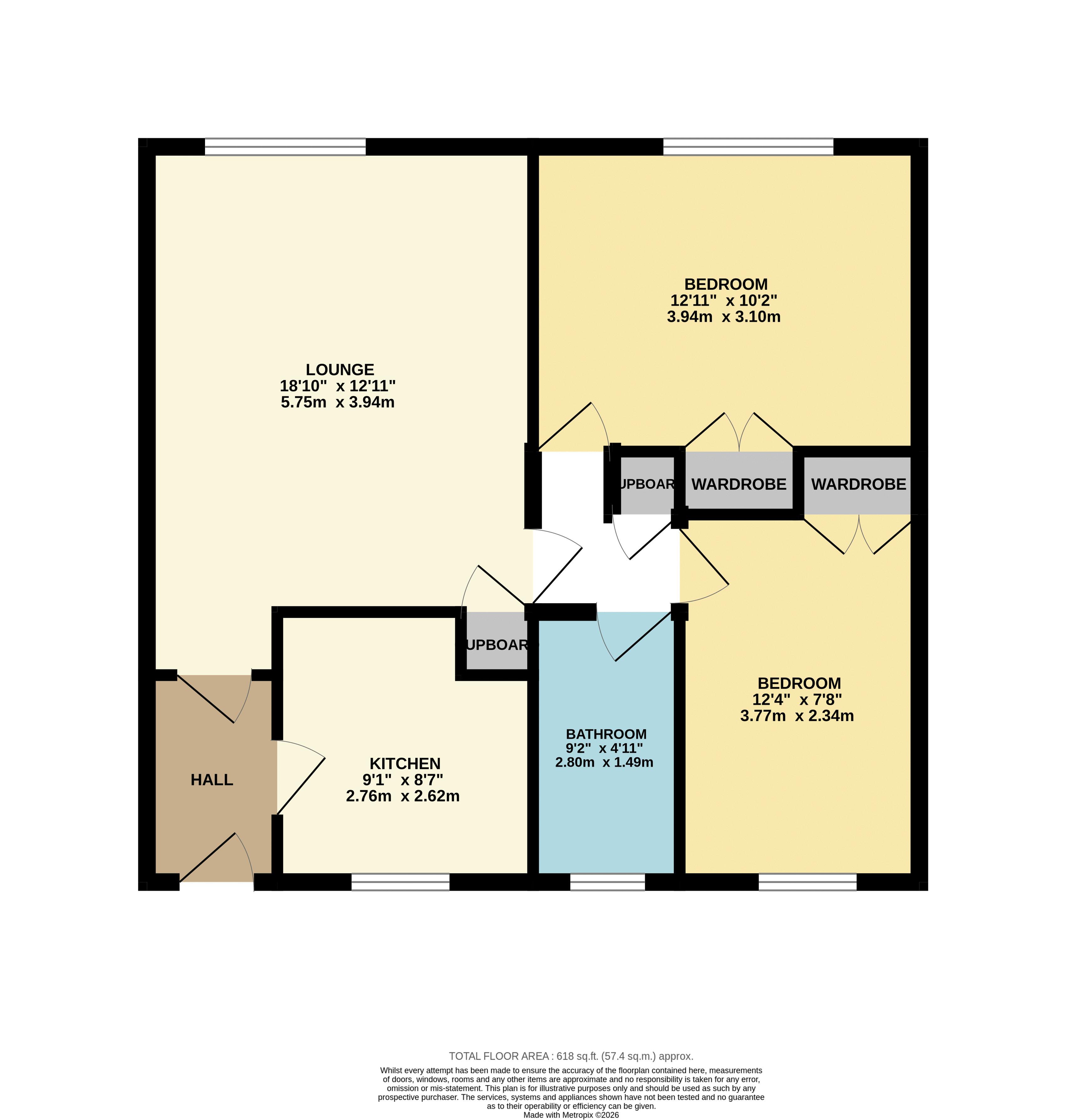 44, Barclay Court, Hoddesdon floorplan