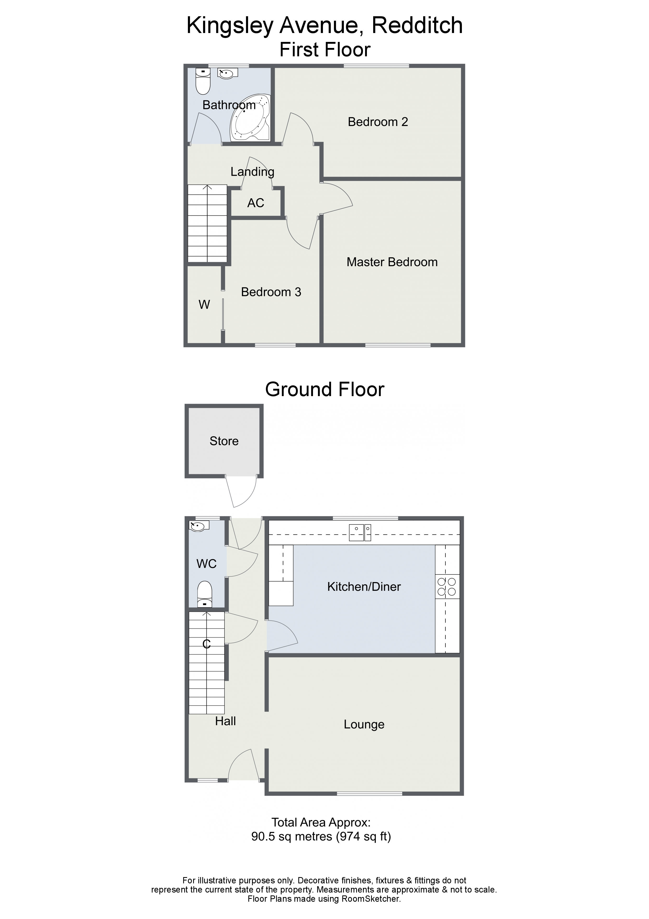 3 Bedrooms Terraced house for sale in Kingsley Avenue, Lakeside, Redditch B98