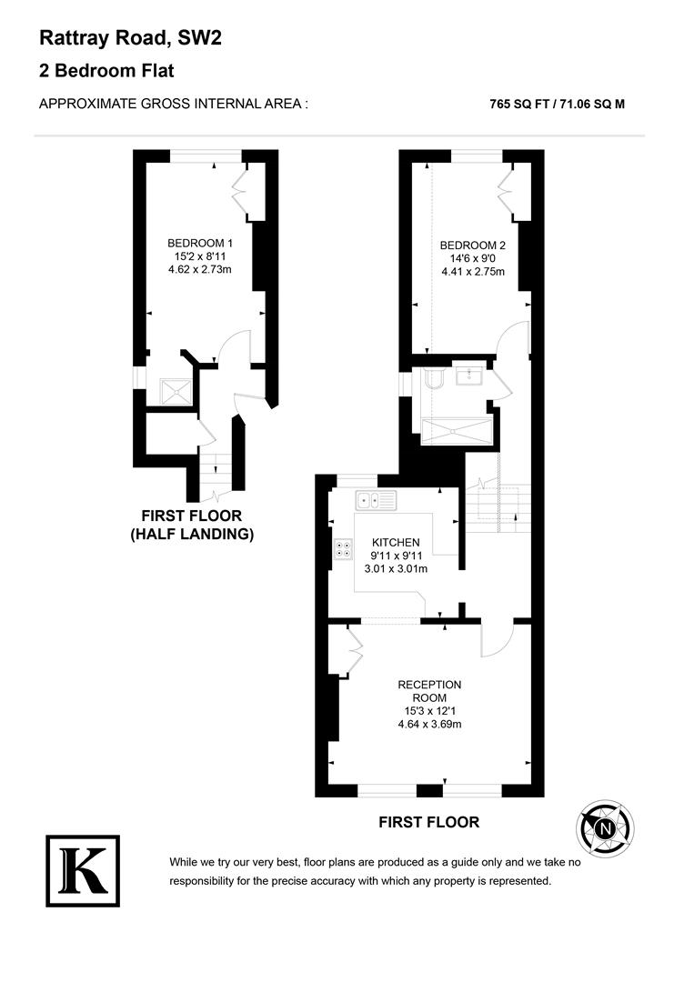 57b, Rattray Road, London floorplan