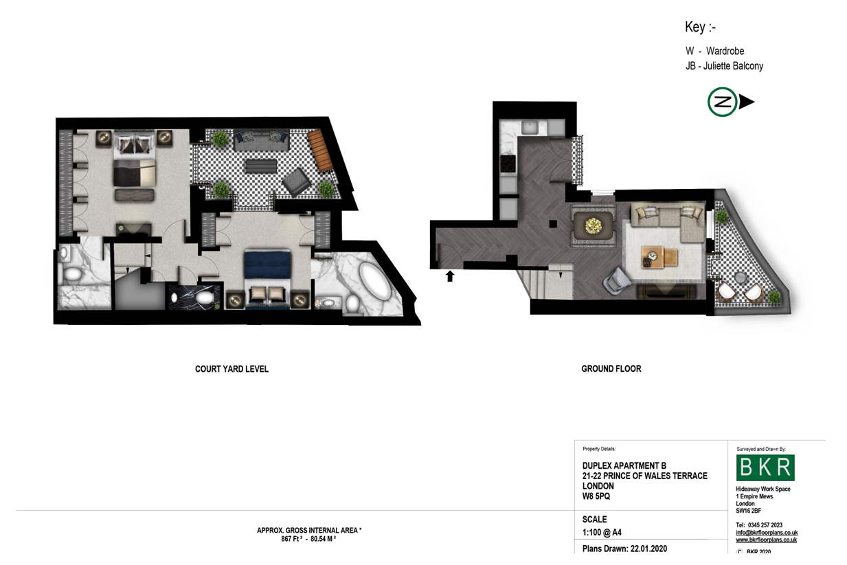 20, Prince of Wales Terrace, London floorplan