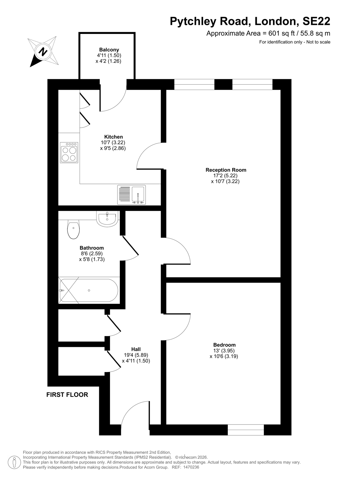 Flat 15, Southdown House,, East Dulwich Estate, London floorplan