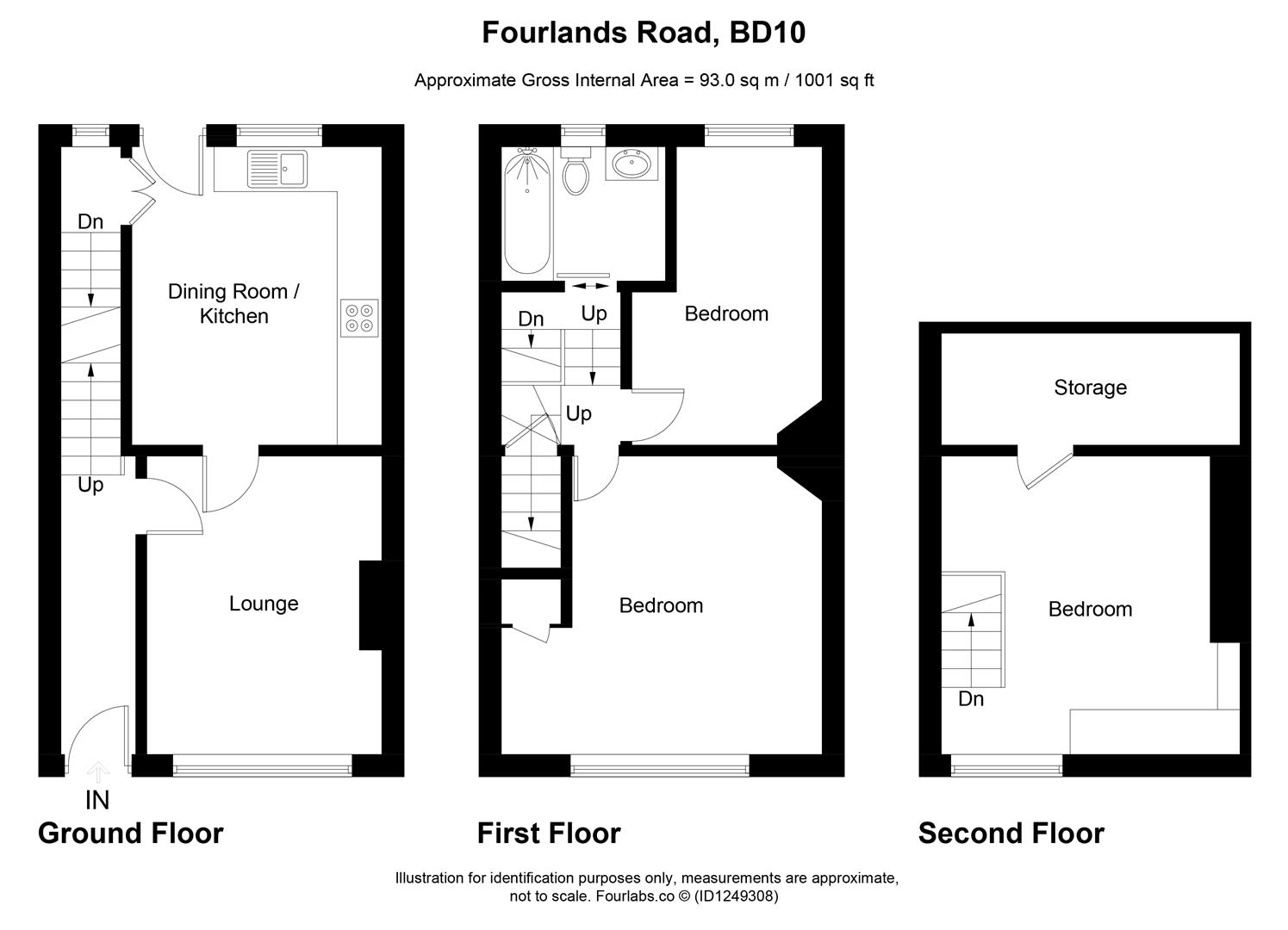 38, Fourlands Road, Bradford floorplan
