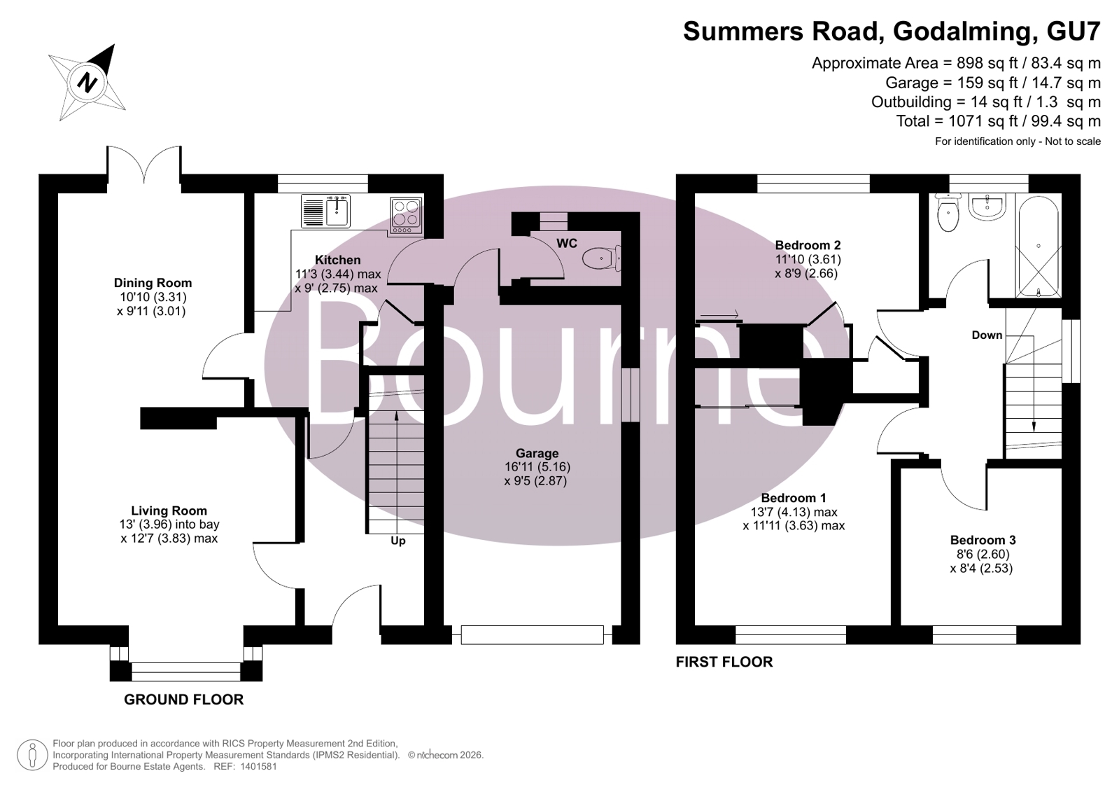 Summers Road, Godalming, Surrey, GU7 floorplan