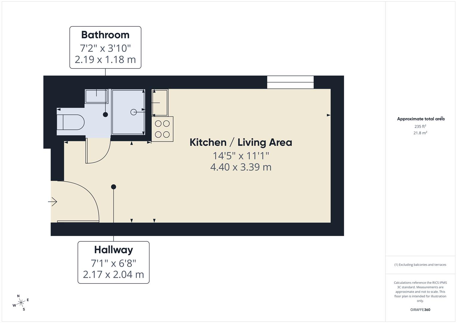 611 Plato House, Greek Street, Liverpool floorplan