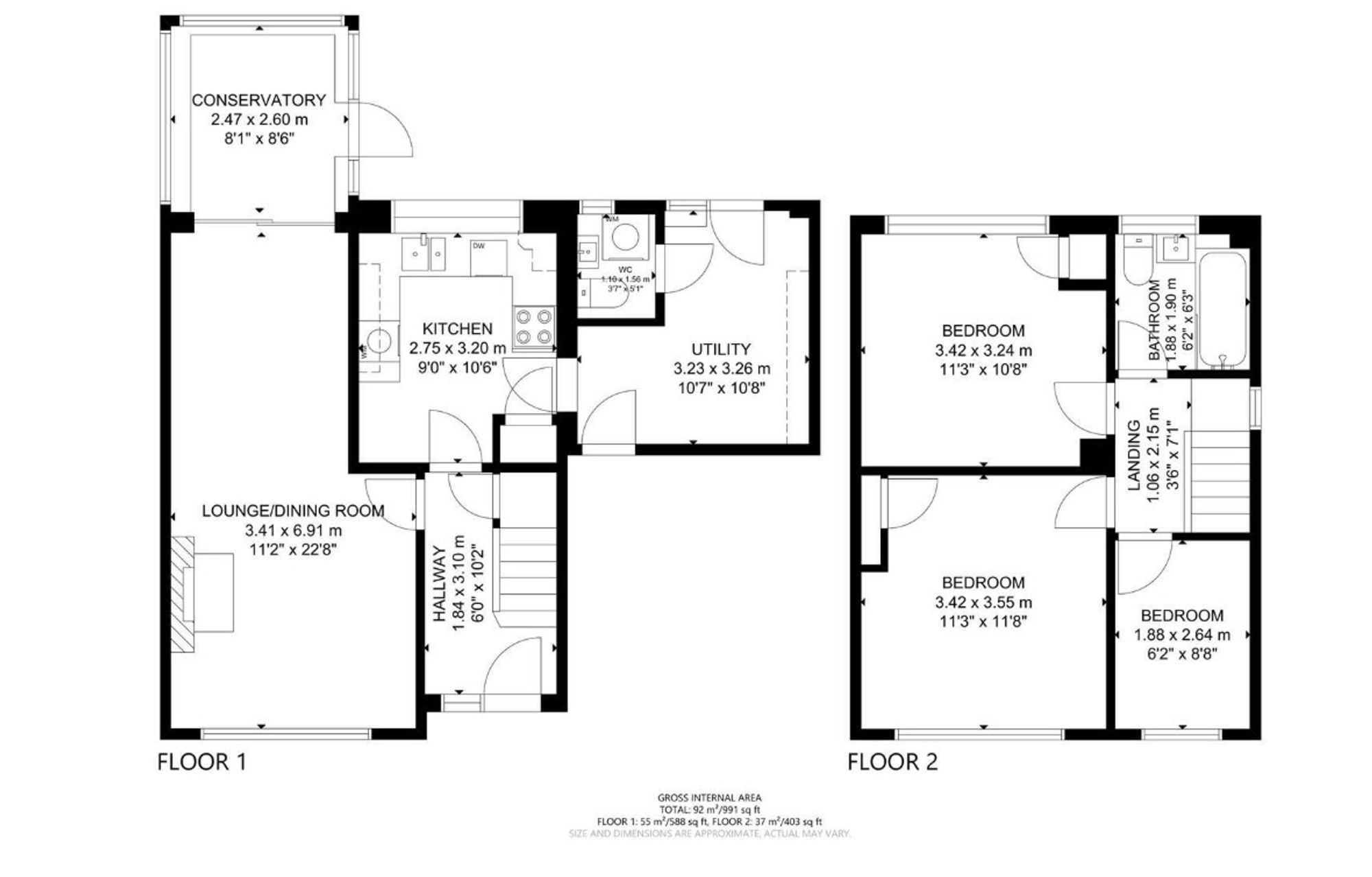 2 Tilehurst Drive, Hailsham floorplan