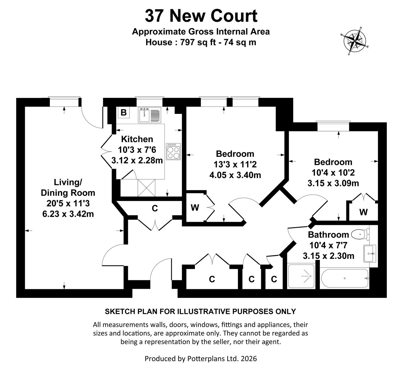 New Court, Cheltenham floorplan