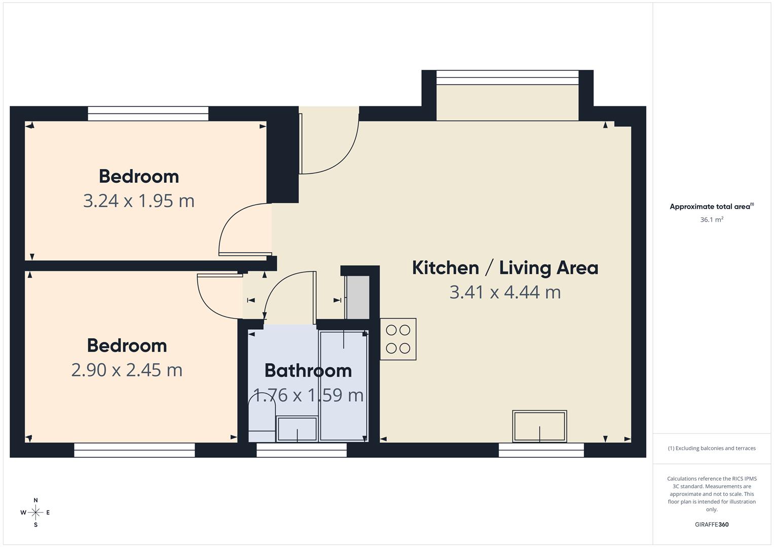 7, Watermouth Lodges, Watermouth Castle, Watermouth floorplan