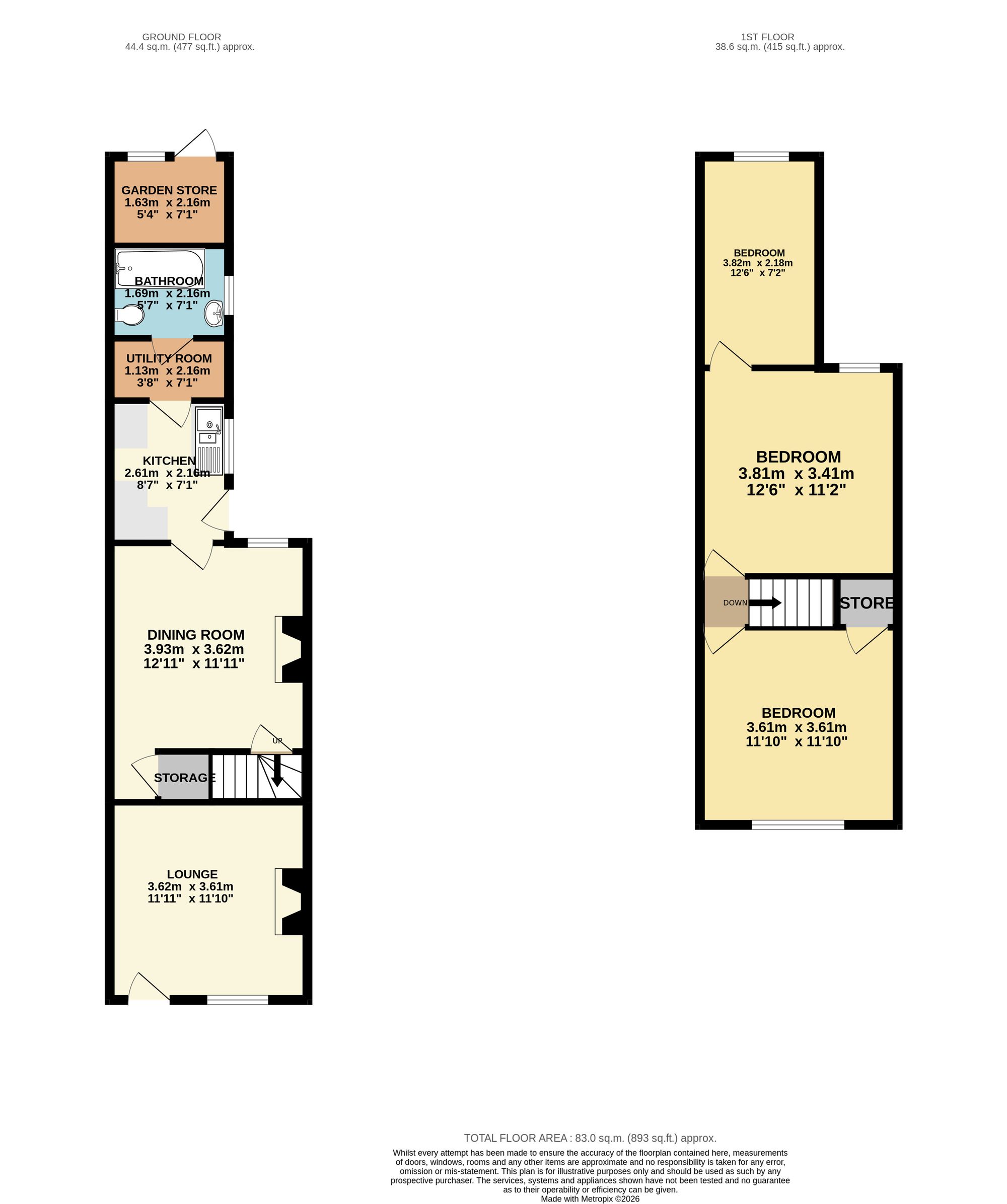 71 Duke Street, Worksop floorplan