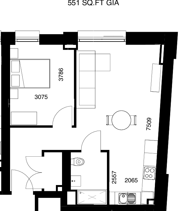 Apartment 38 Chapmans Yard, 56, Upper Gough Street, Birmingham floorplan