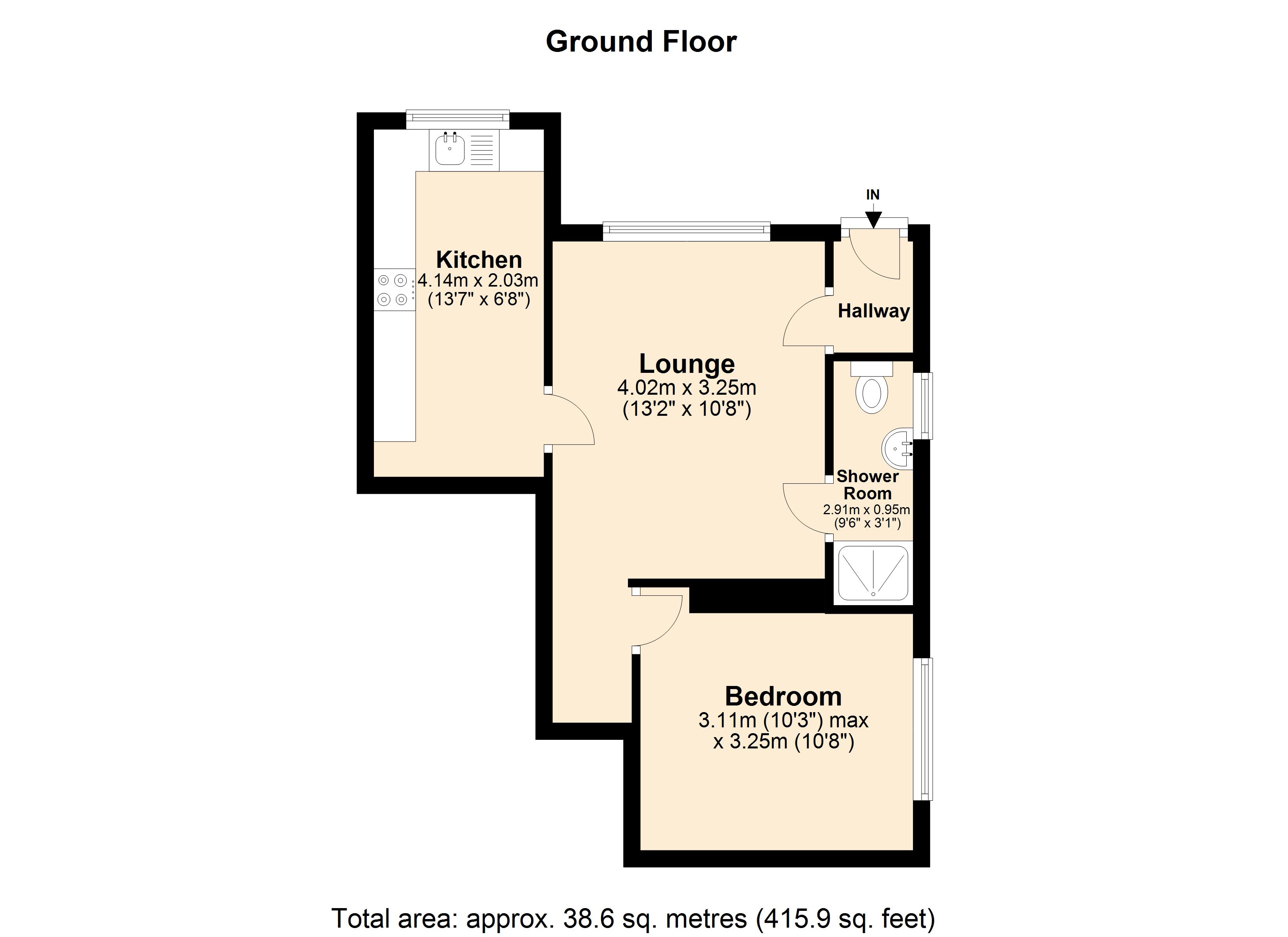 Flat 1, 157, Jervoise Road, Birmingham floorplan