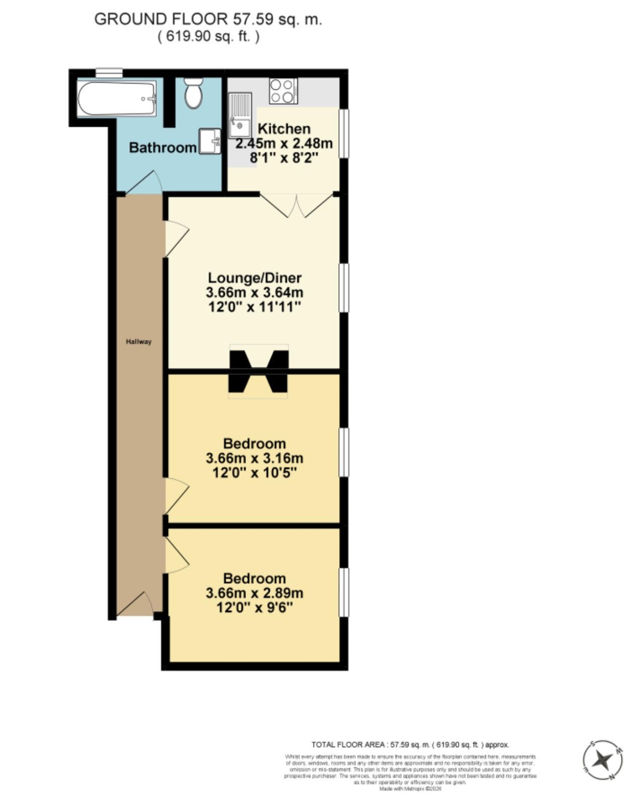 Flat 3, 115, Pleydell Gardens, Kent floorplan