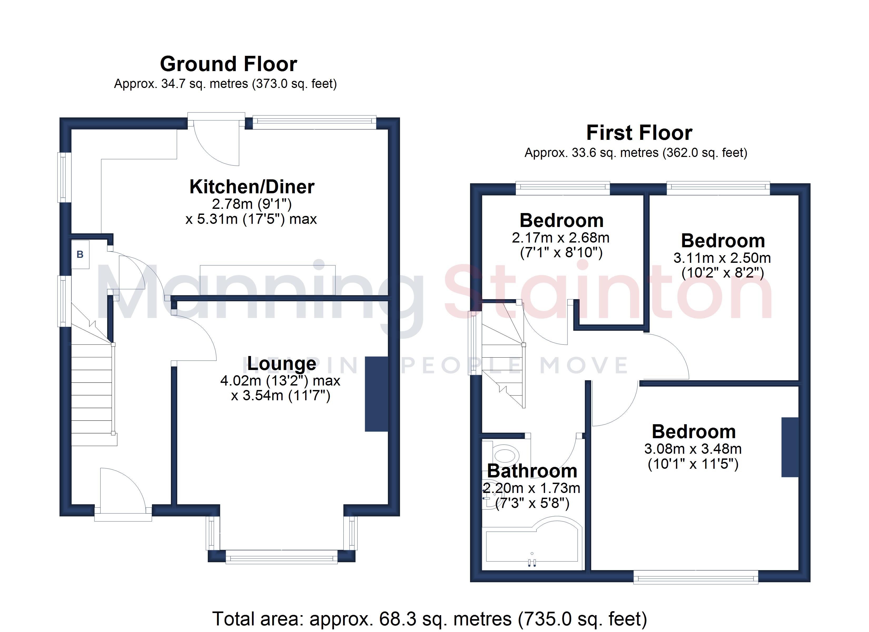 182, Town Street, Leeds floorplan