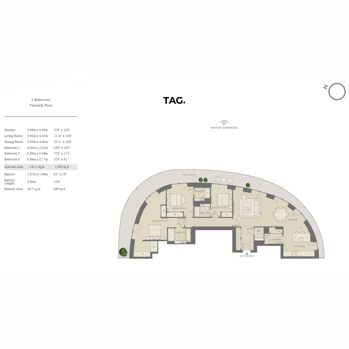 164 Cassini Apartments, Cascade Way, London floorplan