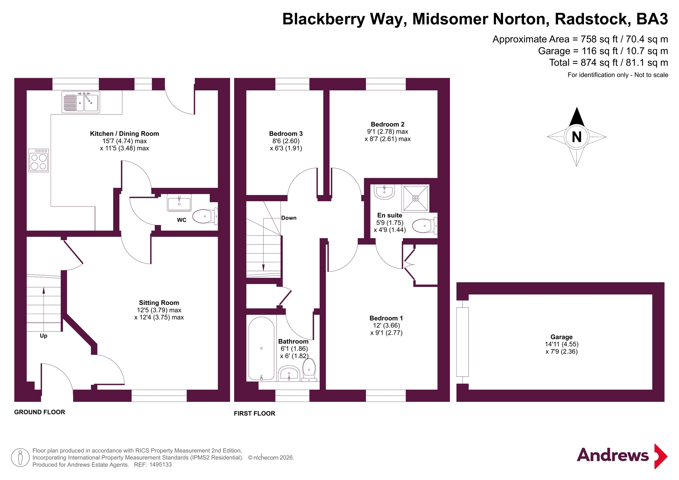 8, Blackberry Way, Radstock floorplan