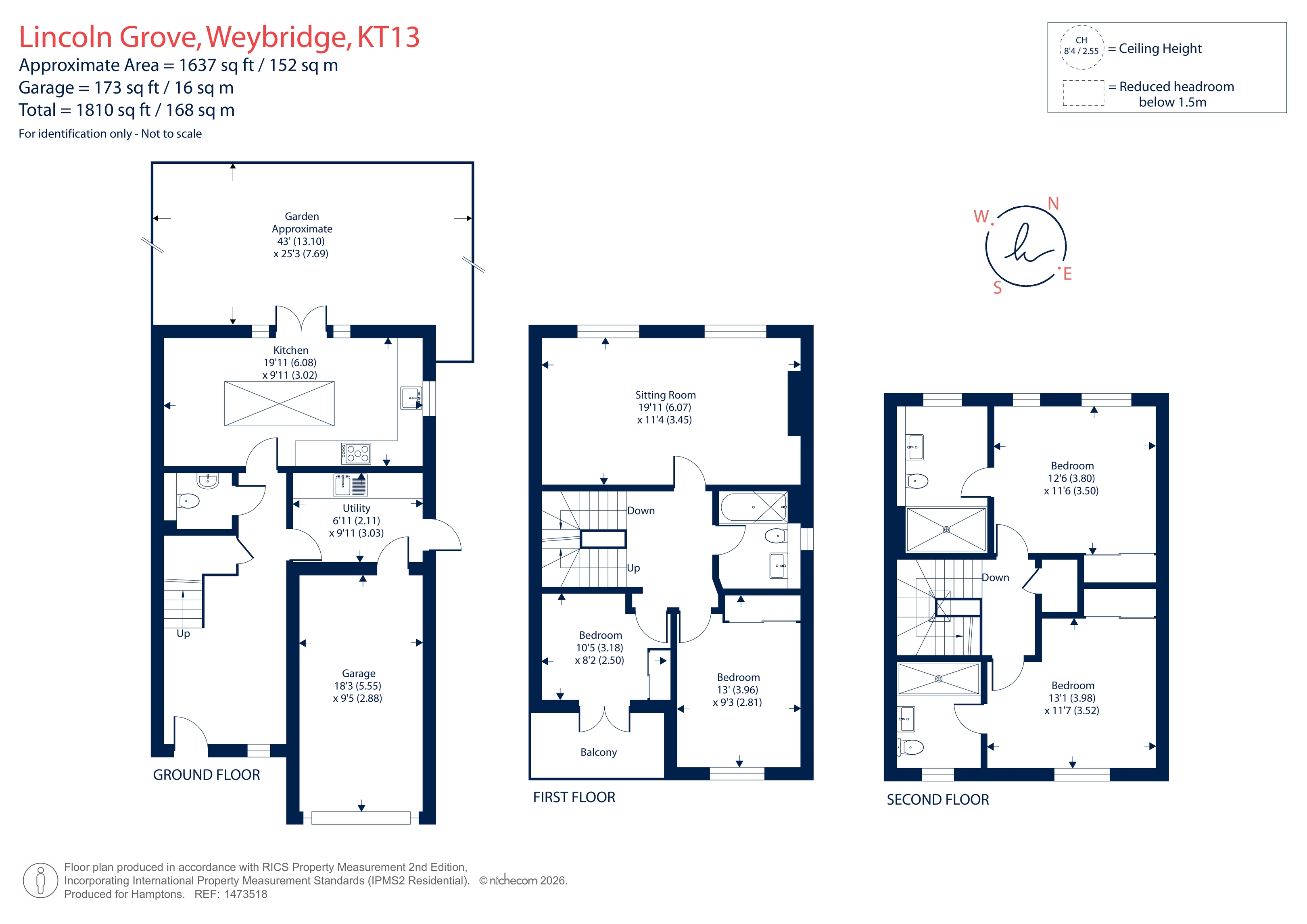 9, Lincoln Grove, WEYBRIDGE floorplan