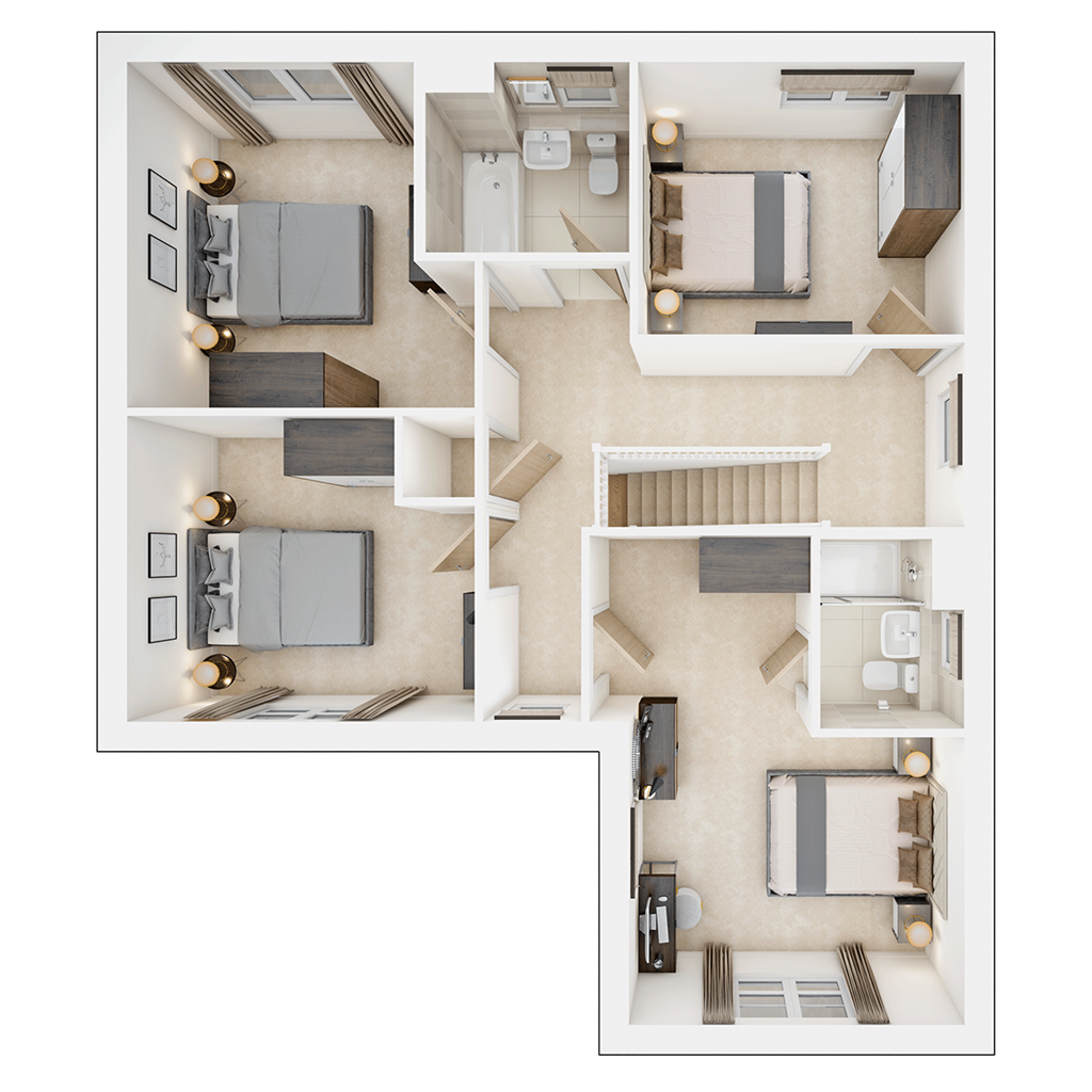 The Hubham - Plot 26, Woven Oaks, Comberton Road, Kidderminster floorplan