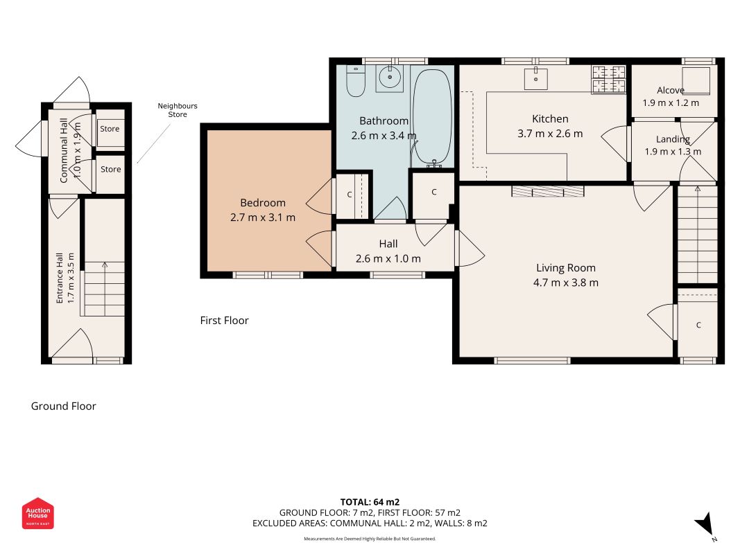 6 Thropton Place, North Shields floorplan