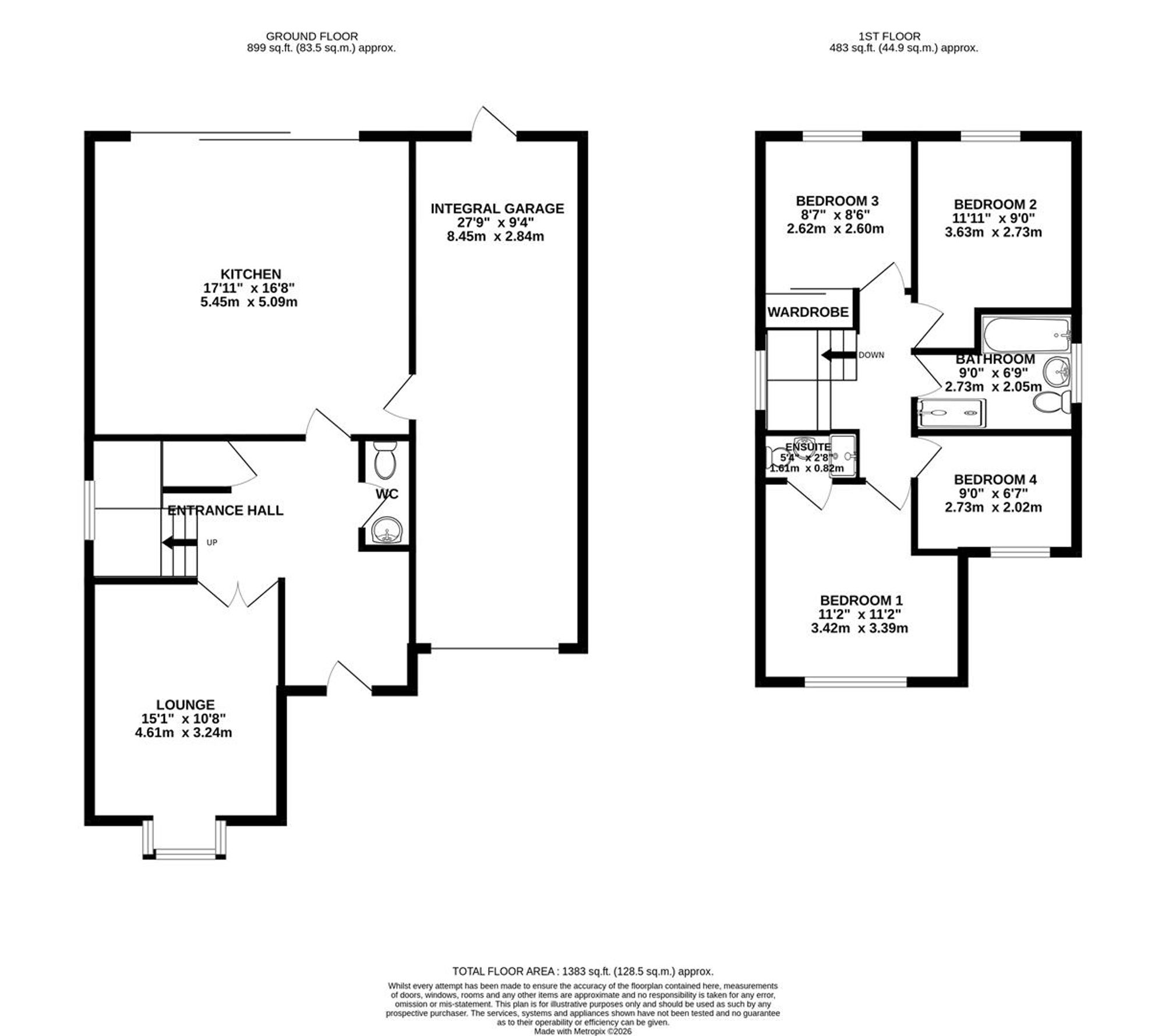 11 Devon Park View, Chesterfield floorplan