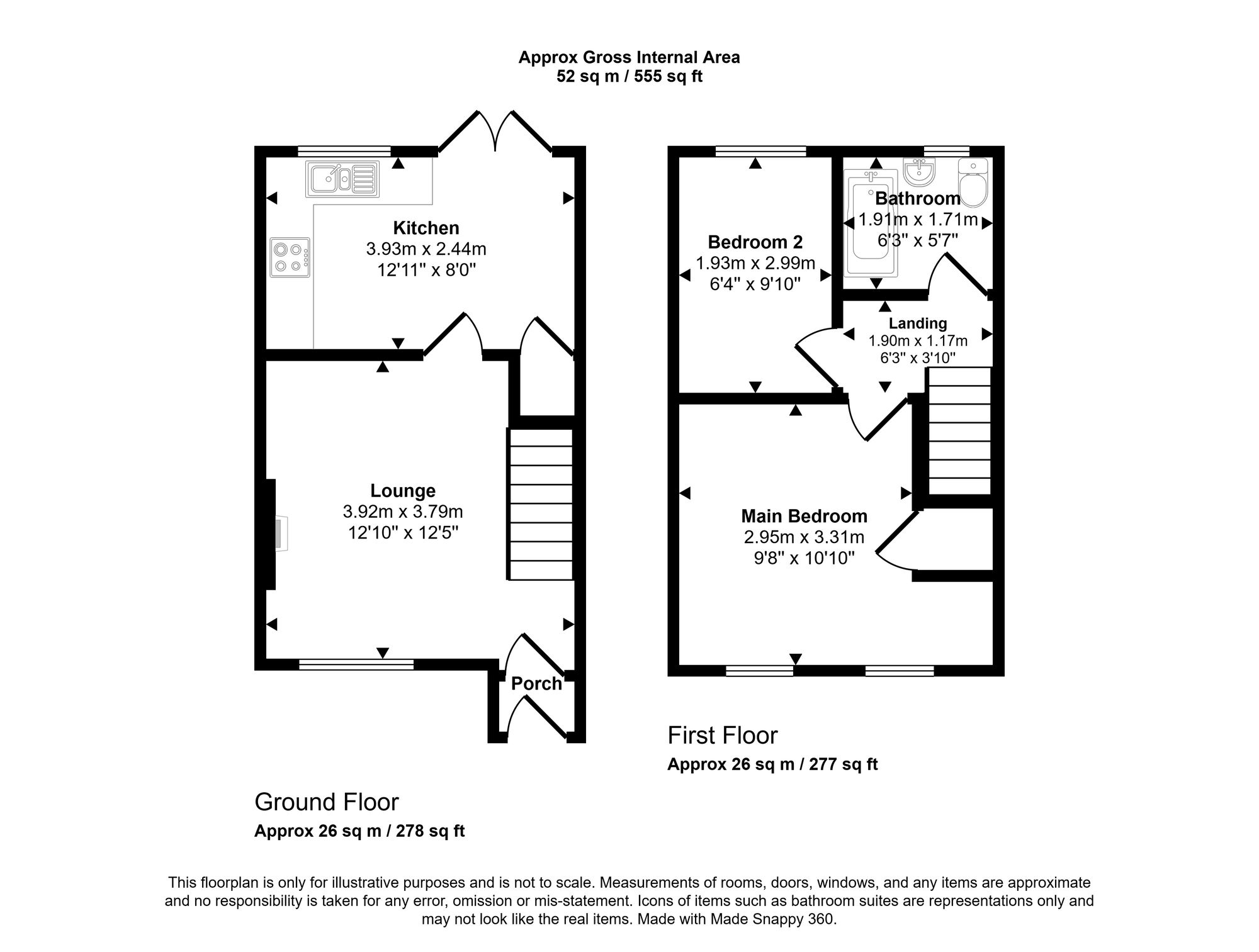 15 Baverstock Close, Wigan floorplan