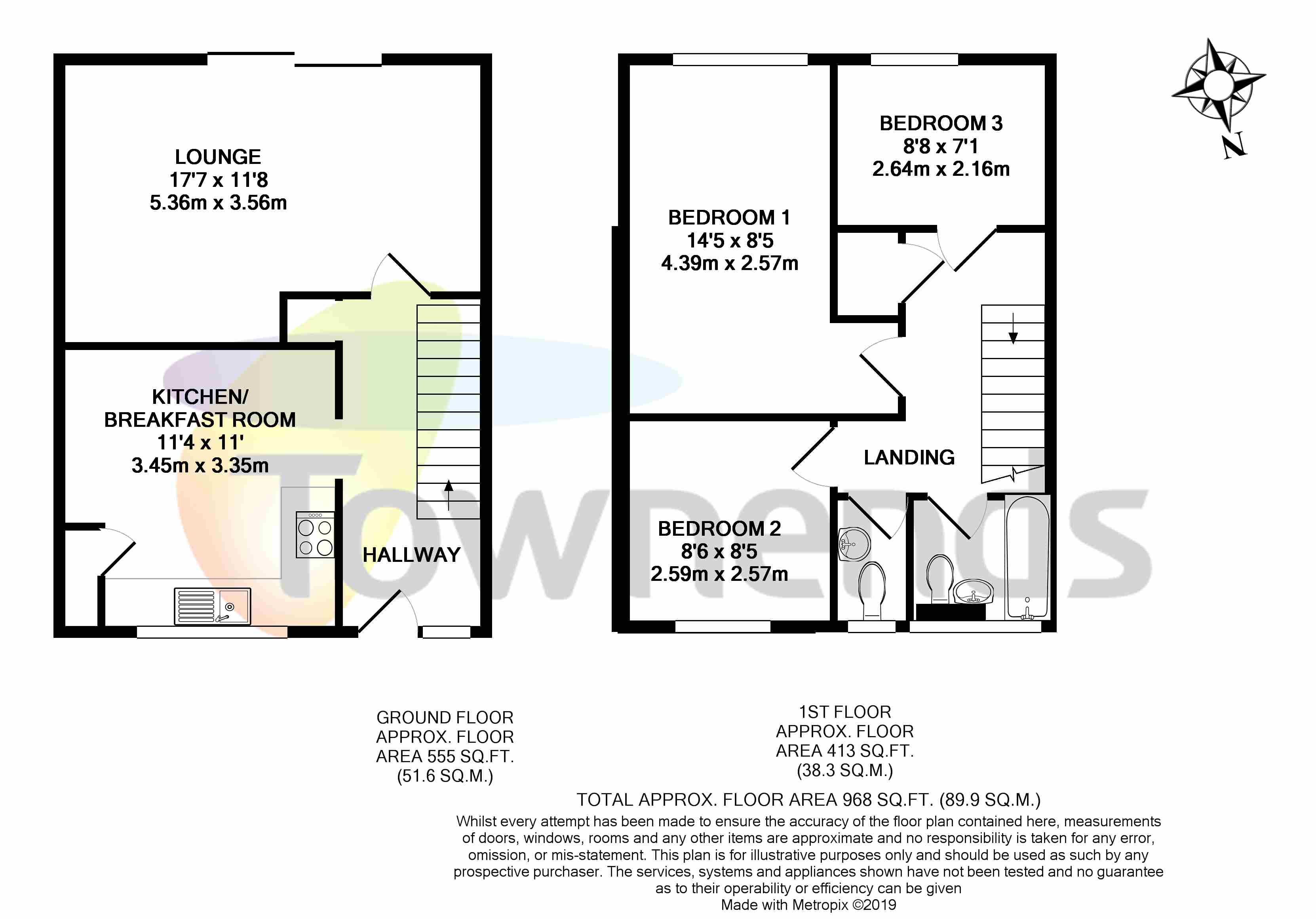 3 Bedrooms Terraced house to rent in Rye Close, Guildford, Surrey GU2