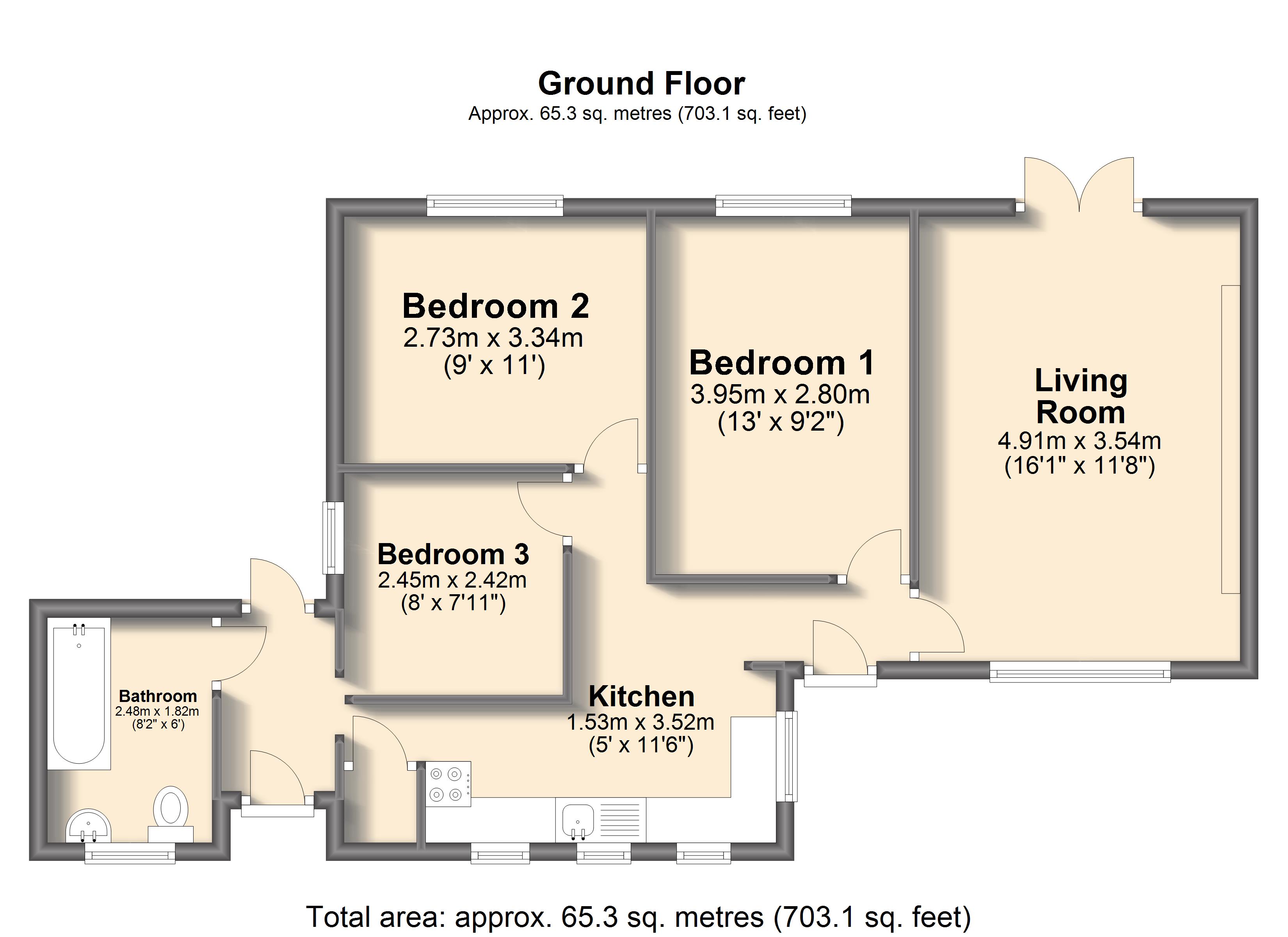 3 Bedrooms Semi-detached bungalow for sale in Cedar Street, Hollingwood, Chesterfield S43