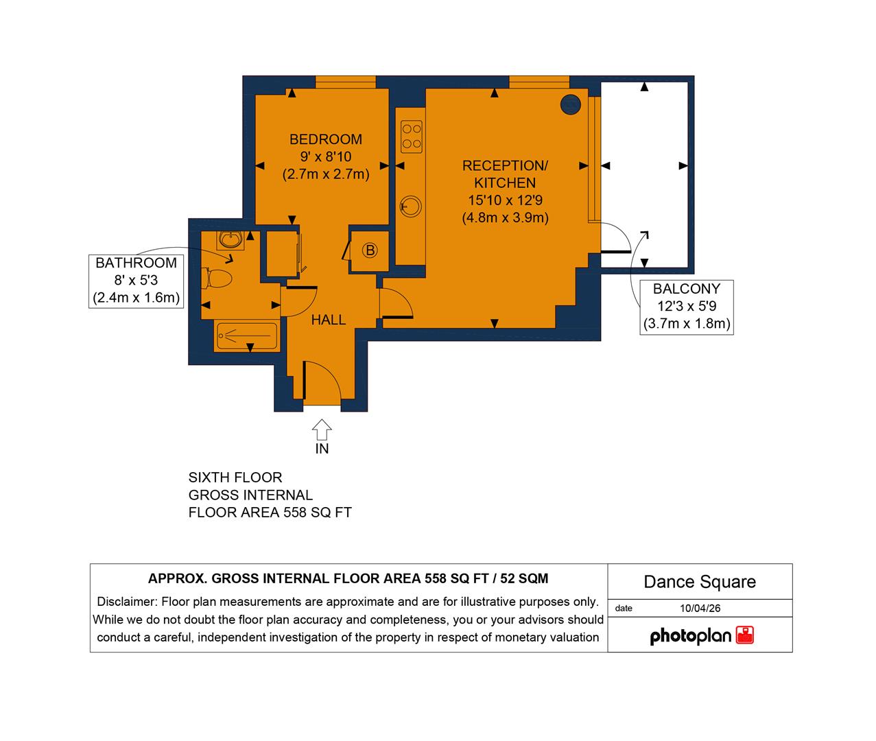 253, Dance Square, London floorplan