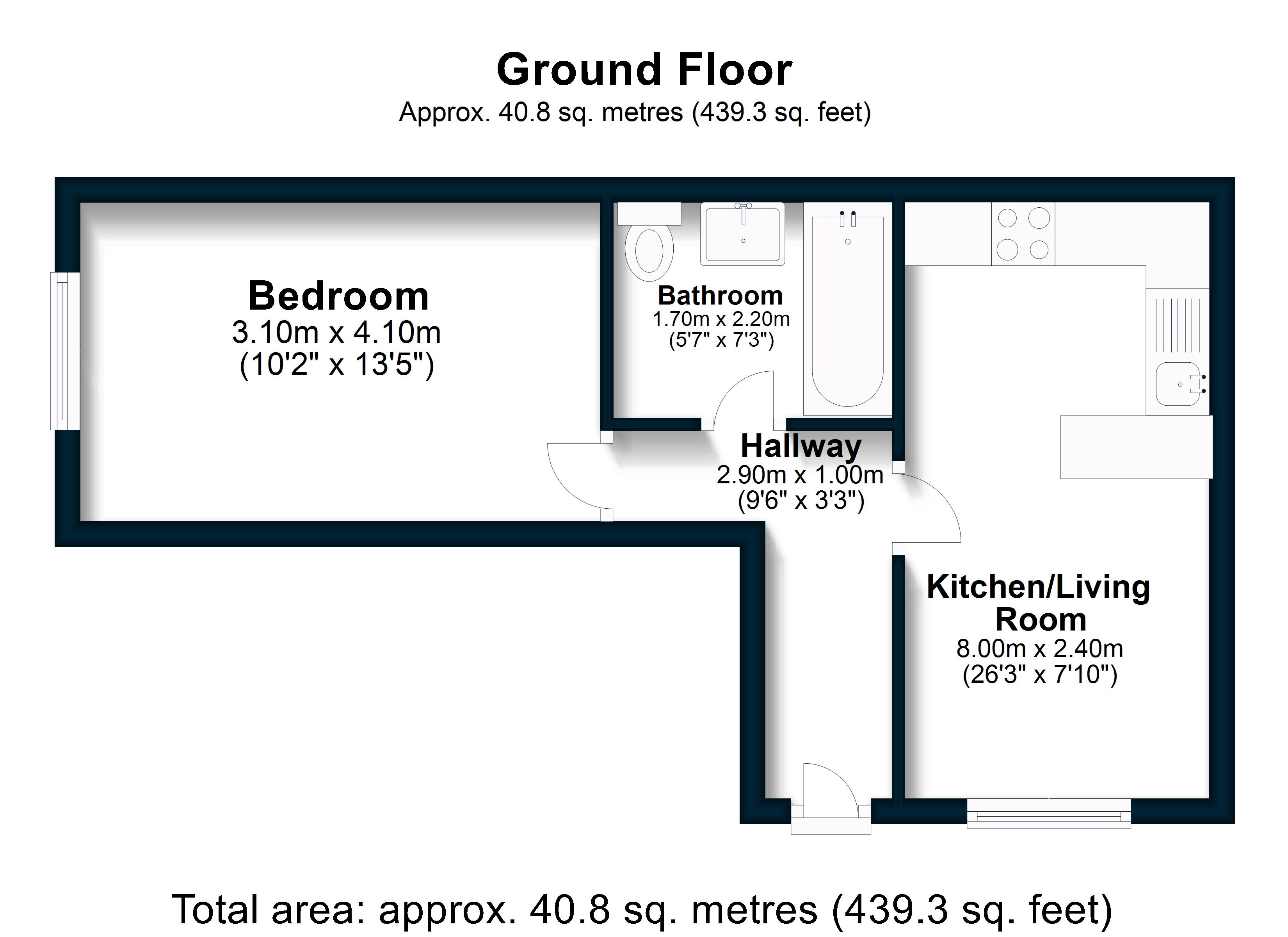 Flat 2, 9, Sillwood Street, Brighton floorplan
