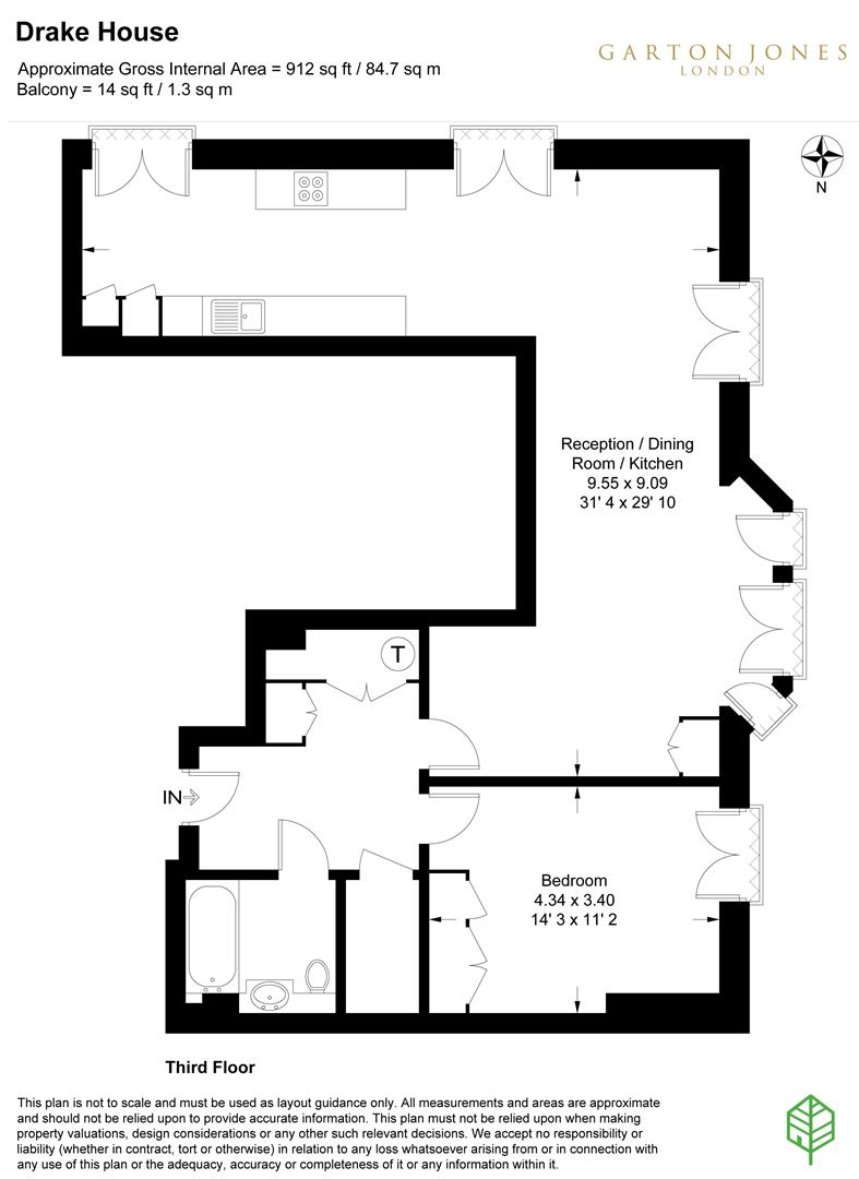 33, Drake House, Westminster floorplan