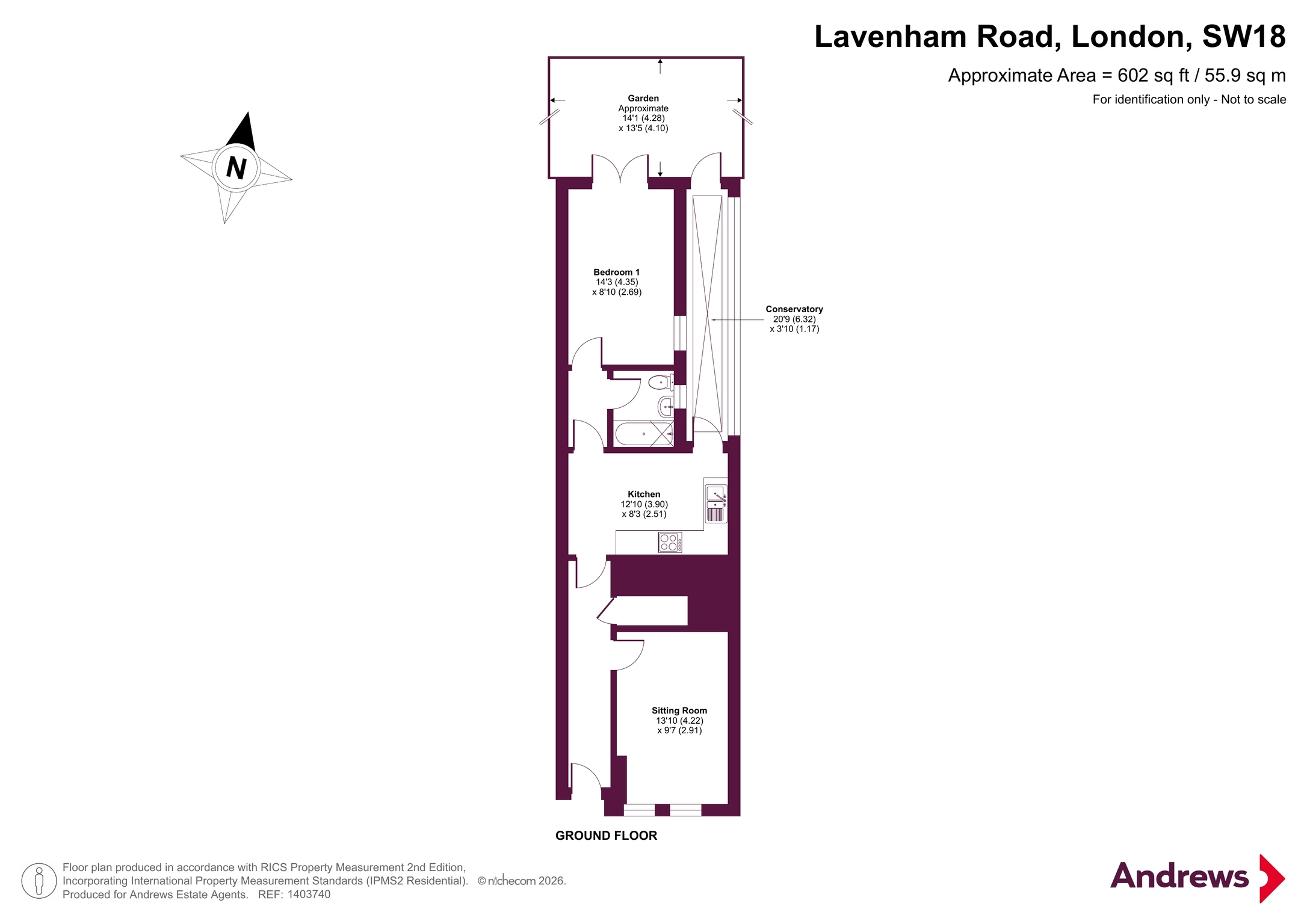 47, Lavenham Road, London floorplan