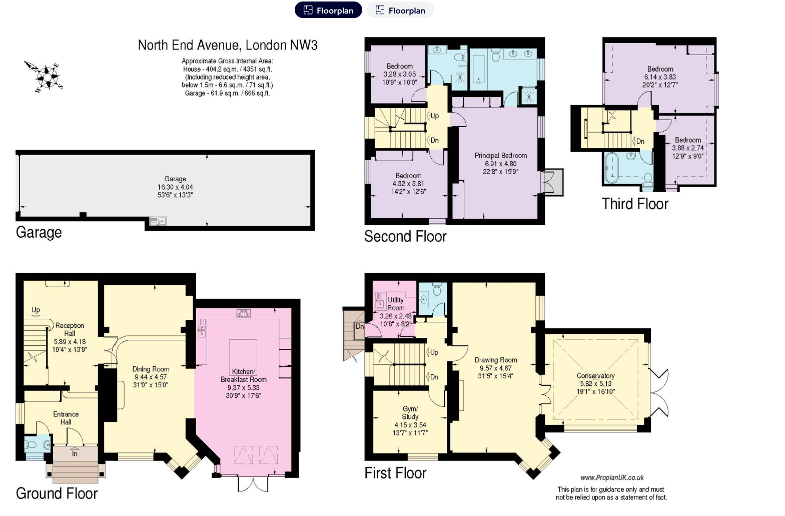 North End Avenue, North End Avenue, Hampstead floorplan