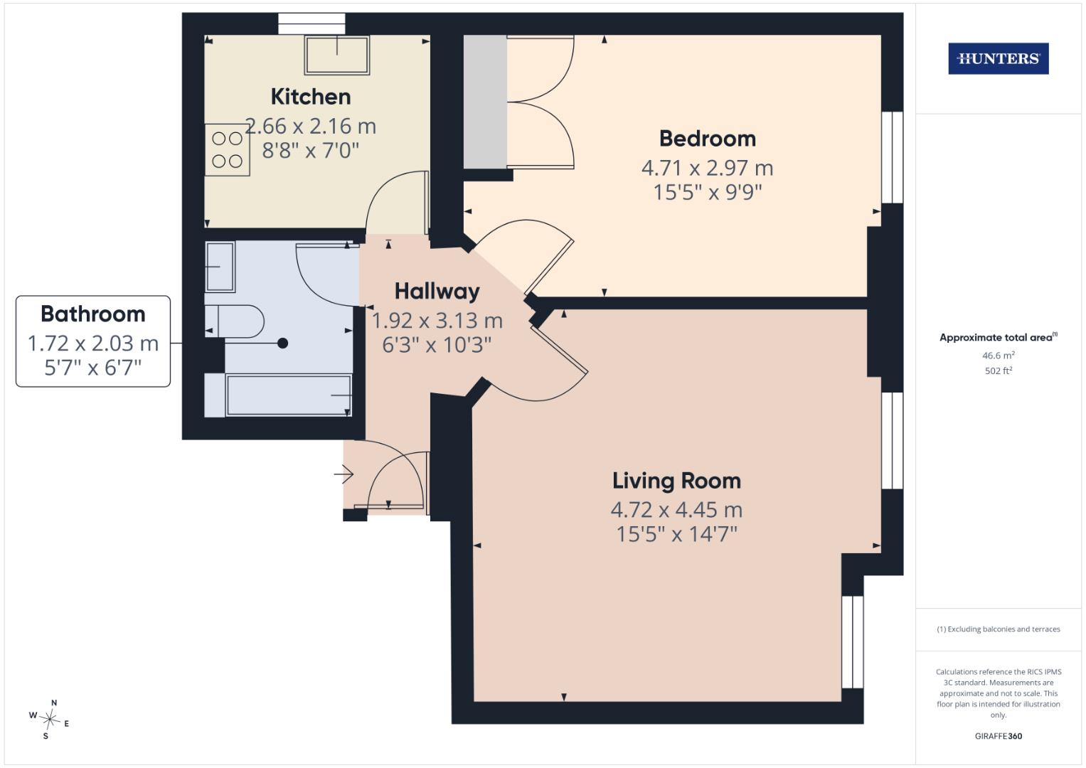 Flat 10 Blenheim House, 5, Westridge Road, Southampton floorplan